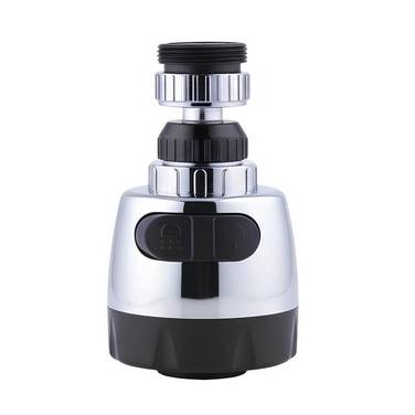 Mousseur de Robinet Orientable 2 Jets avec Interrupteur Finition Semi-Chromé