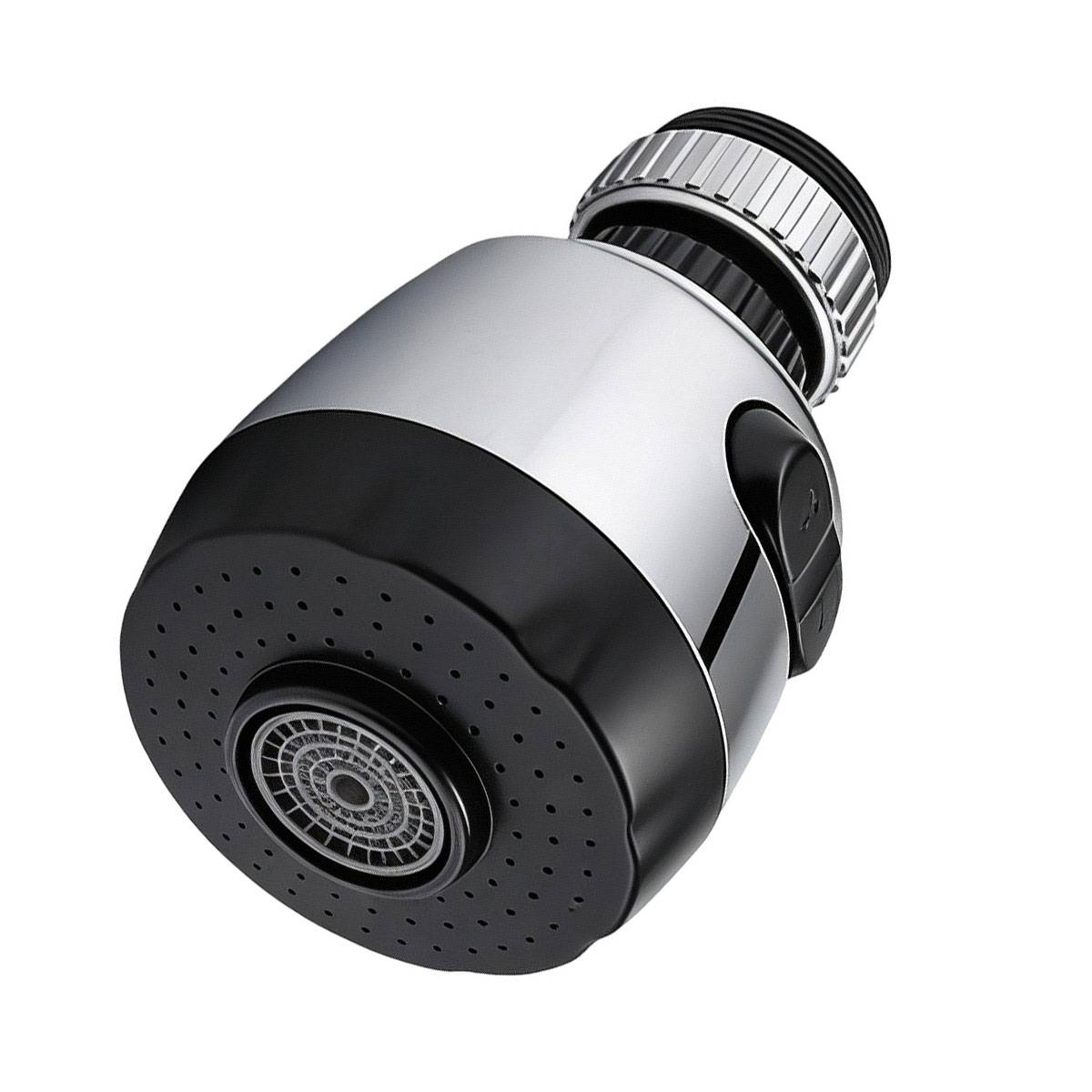 Mousseur de Robinet Orientable 2 Jets avec Interrupteur Finition Semi-Chromé-1