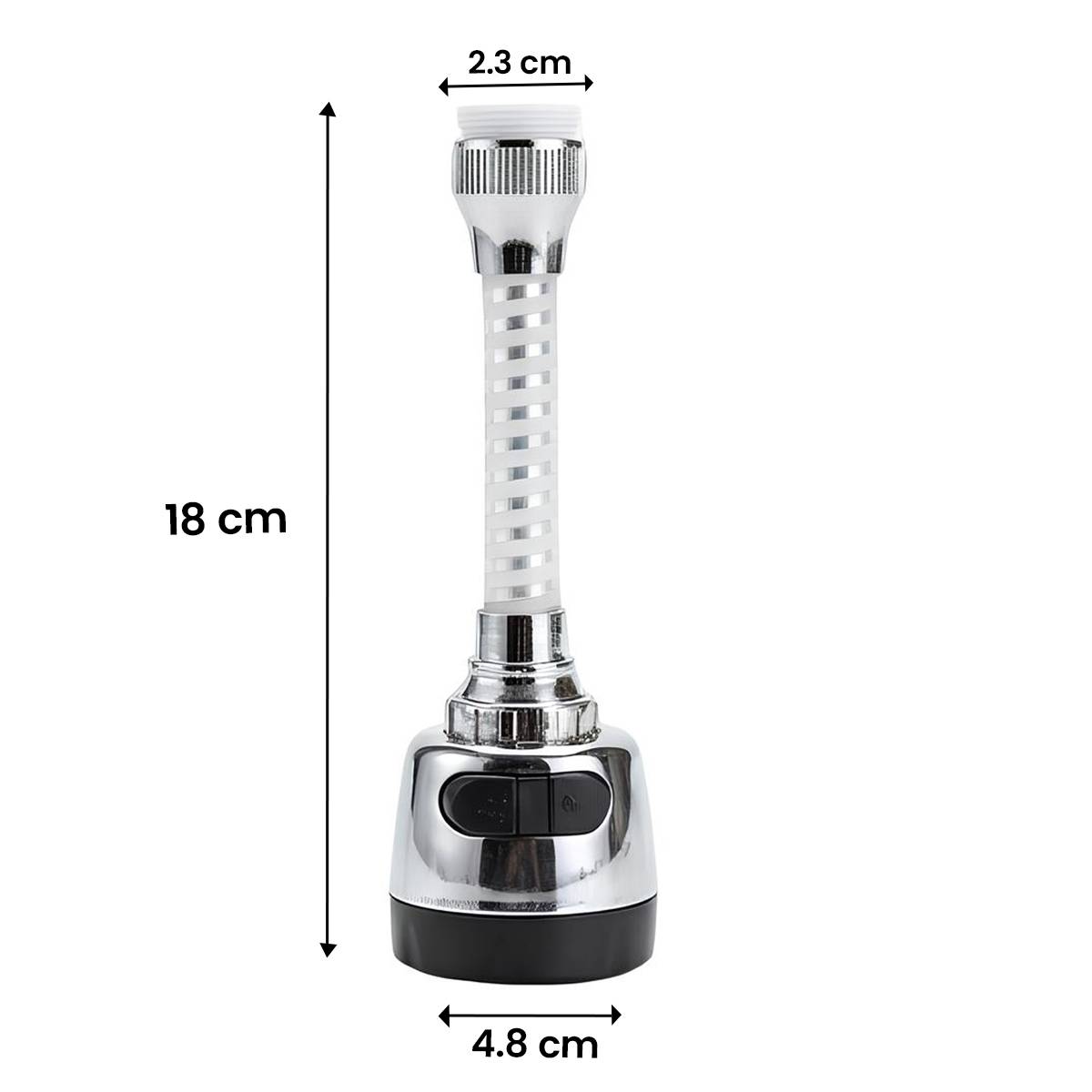 Diffuseur d’Eau et Filtre de Robinet Pivotant avec Jet Réglable en Acier Inoxydable-3