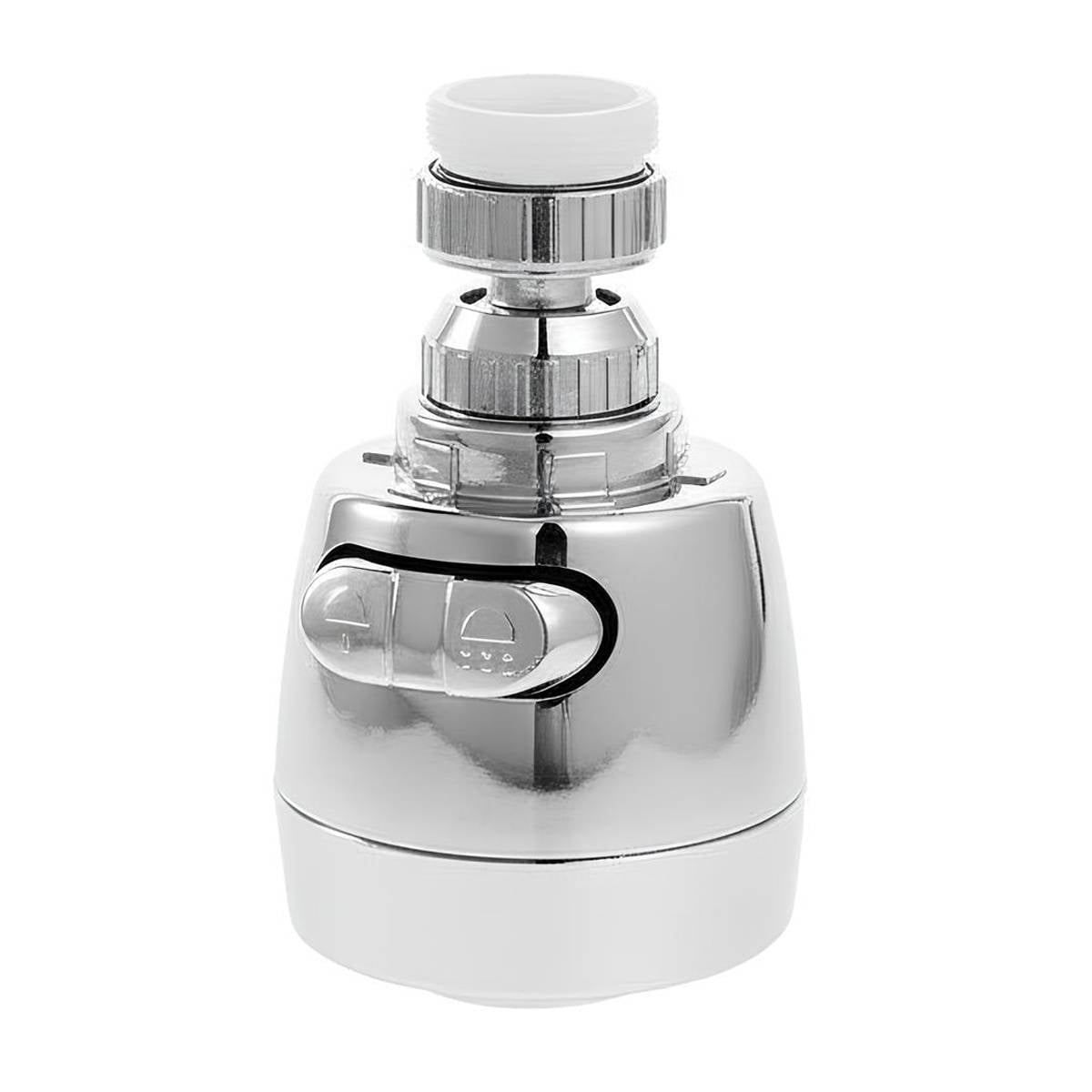 Mousseur de Robinet Orientable Finition Chromé 2 Jets avec Interrupteur-0