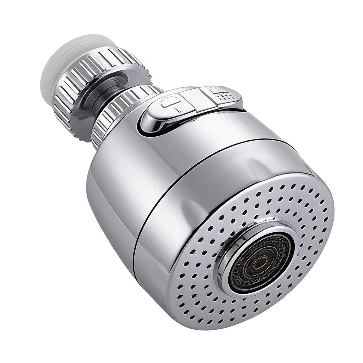 Mousseur de Robinet Orientable Finition Chromé 2 Jets avec Interrupteur-1