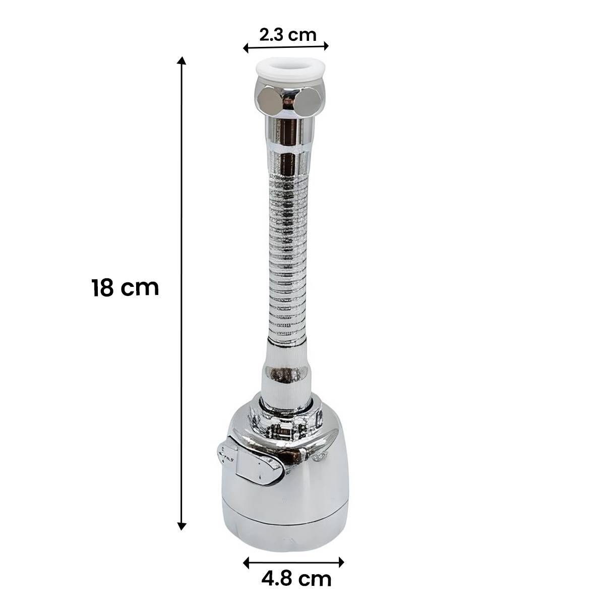 Diffuseur d’Eau et Filtre de Robinet Modelable avec Jet Réglable et Finition Chrome-3