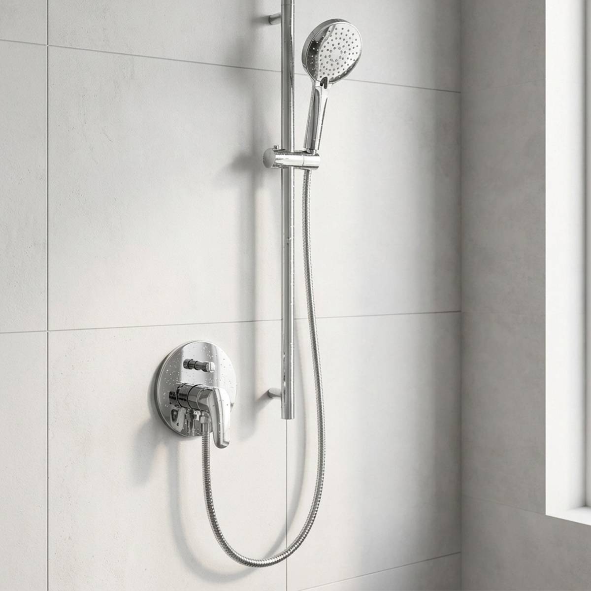 Flexible de Douche Universel 2m en Double Zinc avec Joints d’Étanchéité-2