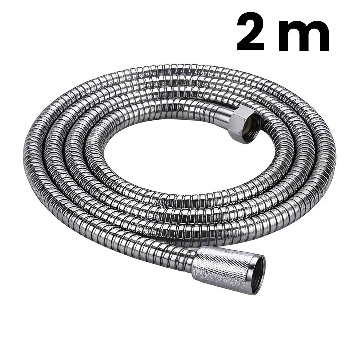 Flexible de Douche Universel 2m en Double Zinc avec Joints d’Étanchéité-3