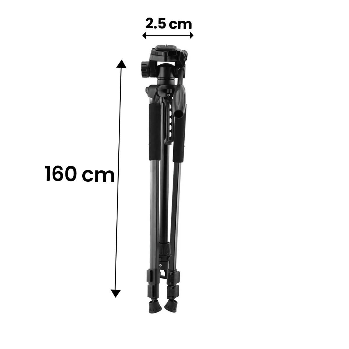 Trépied Multifonction Réglable 1.6m Rotatif avec Support pour Smartphone-3