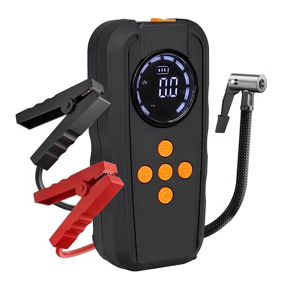 Démarreur de Batterie Auto avec Compresseur d'Air et Lampe LED 6000mAh 14.8V-0