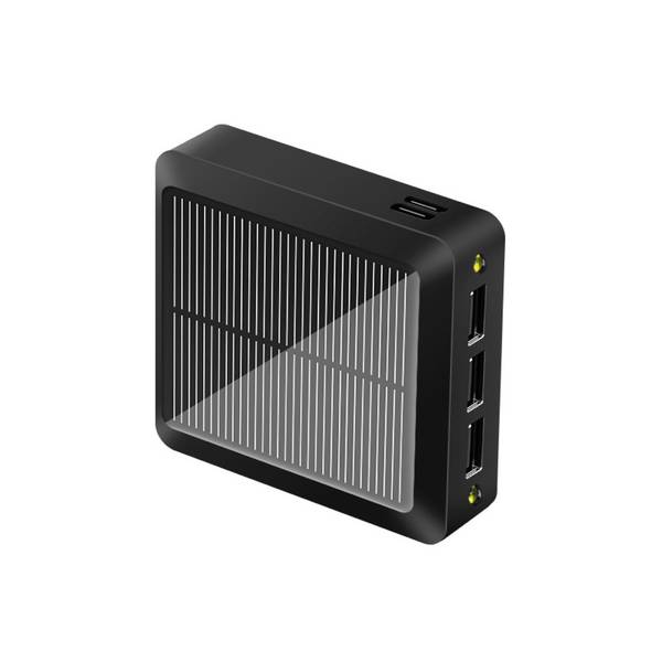 Batterie Externe Compacte Rechargeable Solaire & USB – Triple sortie USB – 10000mAh