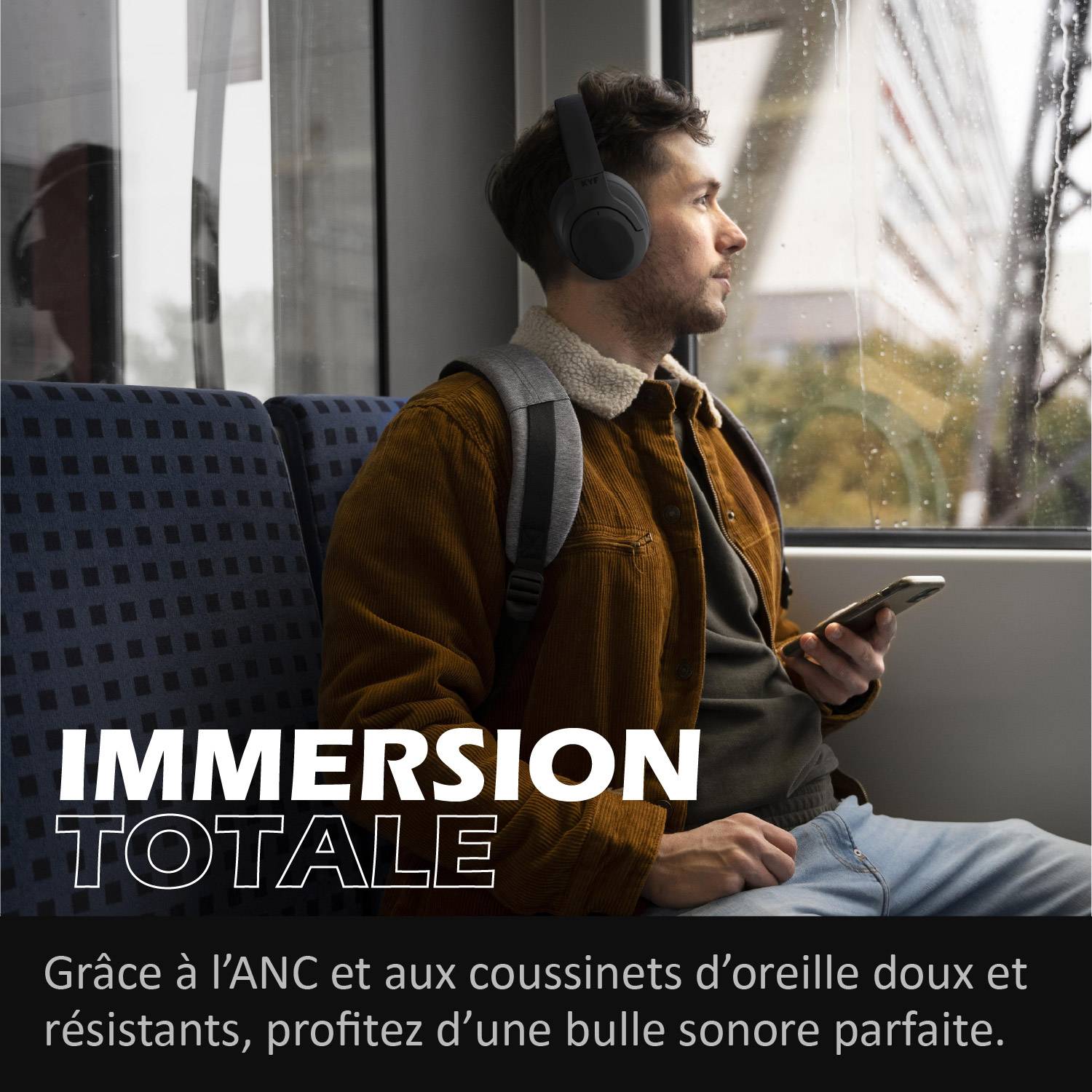 Casque Audio portable Bluetooth ANC Réduction active de bruit-2