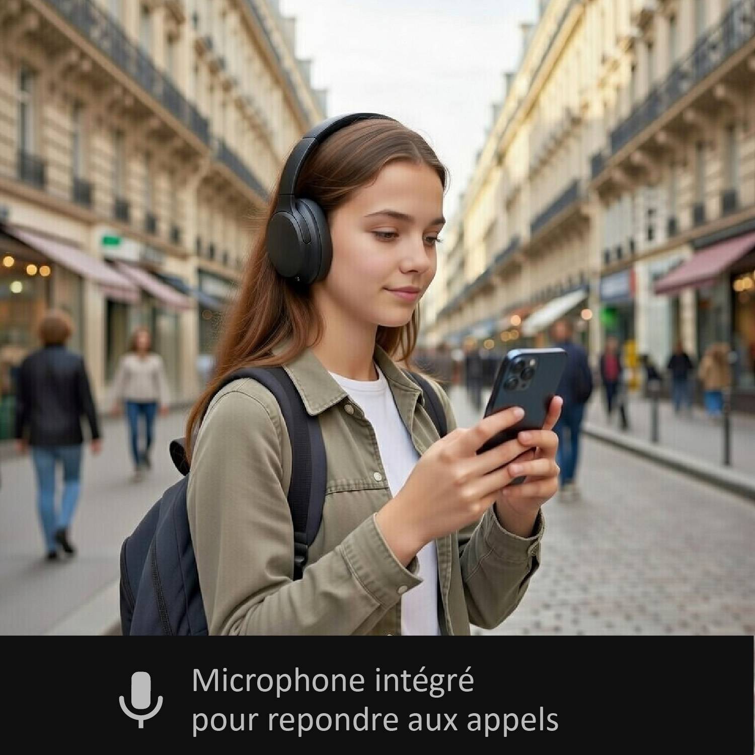 Image du symbole pour Casque Audio portable Bluetooth ANC Réduction active de bruit