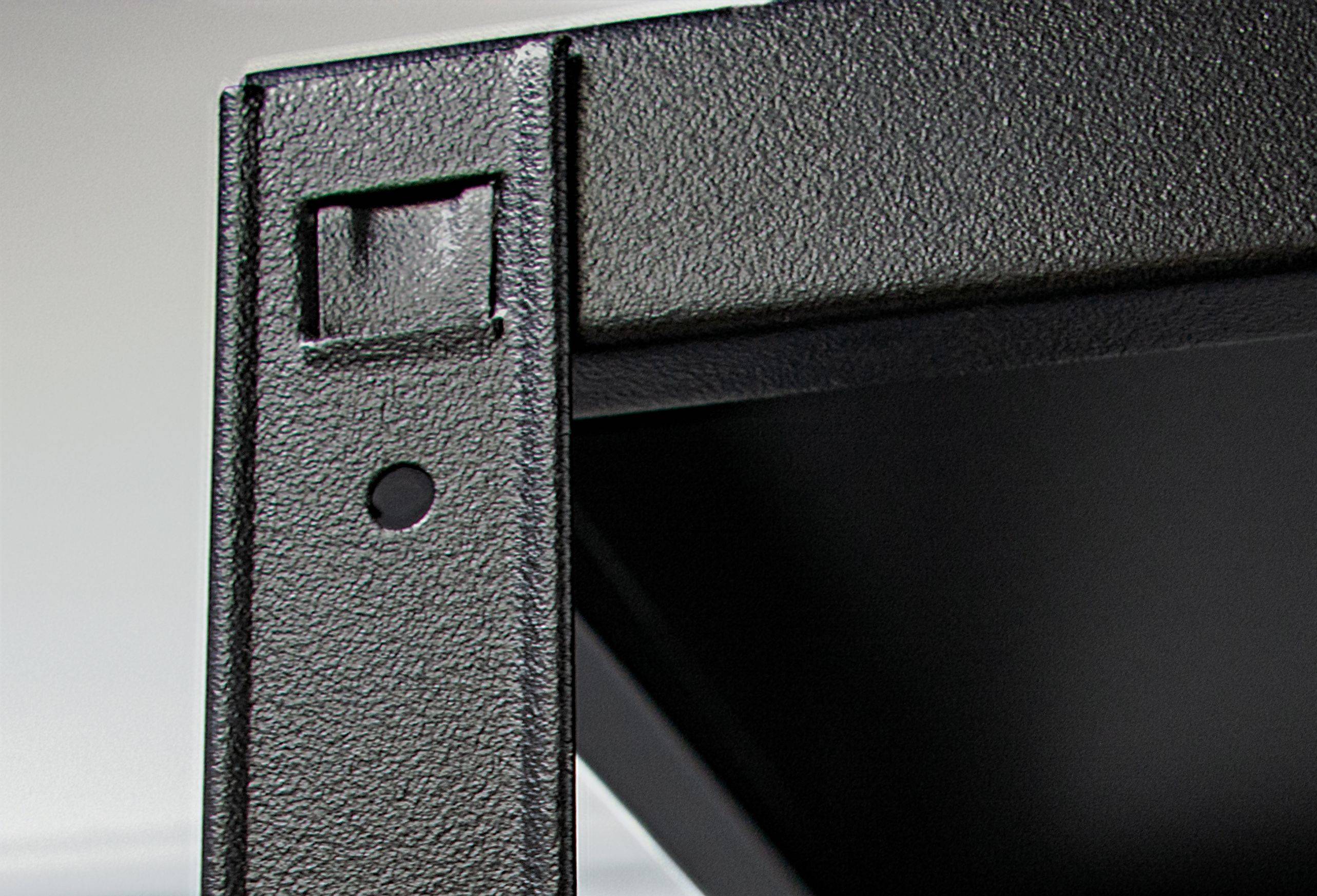 Etagère Métallique Emboîtable 4 tablettes 60 kg par niveau 200 x 100 x 50 cm noir Rangement,-1