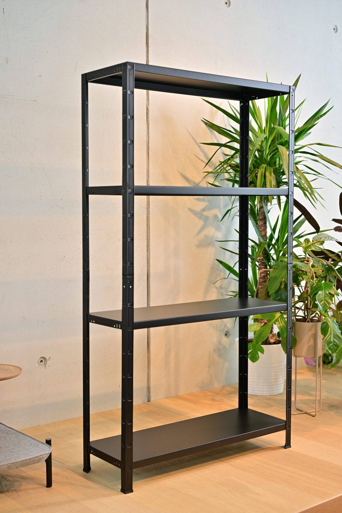 Étagère sans boulon 180x100x35 cm , 4 étagères PowerMAX, charge de 65 kg par étagère, noir-3