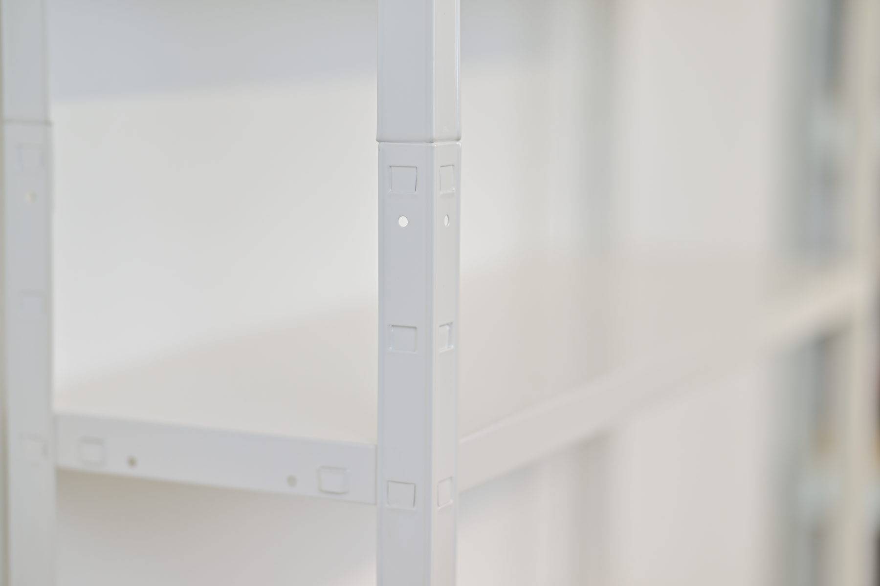 Étagère sans boulon avec 5 étagères PowerMAX, capacité de charge de 65 kg, 190x100x40 cm, blanc-3