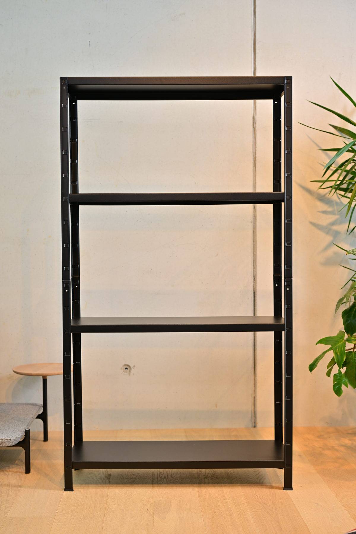 Etagère Métallique Emboîtable 4 tablettes 65 kg par niveau 180 x 60 x 40 cm Acier Epoxy Noir-2