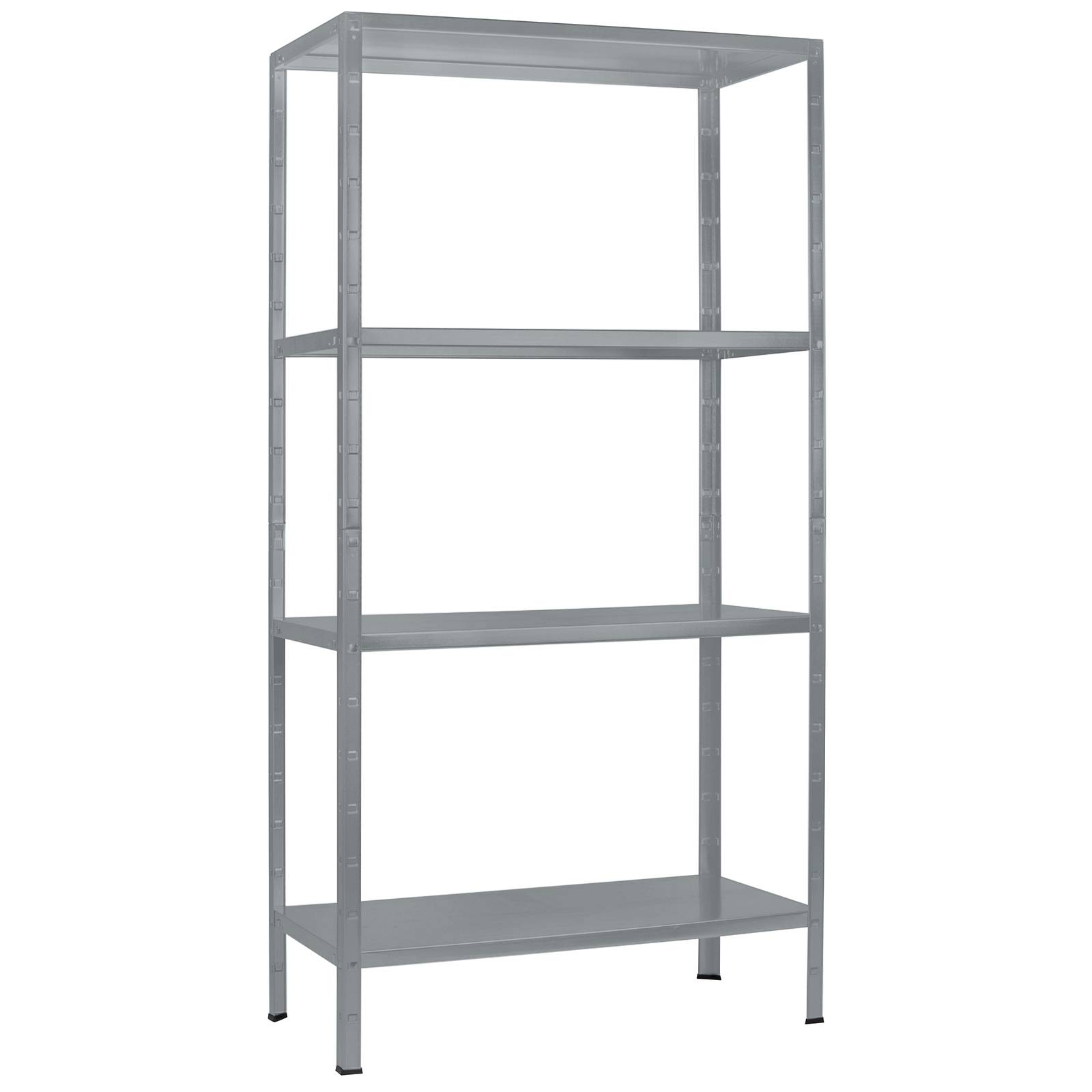 Etagère Métallique Emboîtable 4 tablettes 65 kg par niveau 180 x 80 x 40 cm Acier Epoxy Gris-0