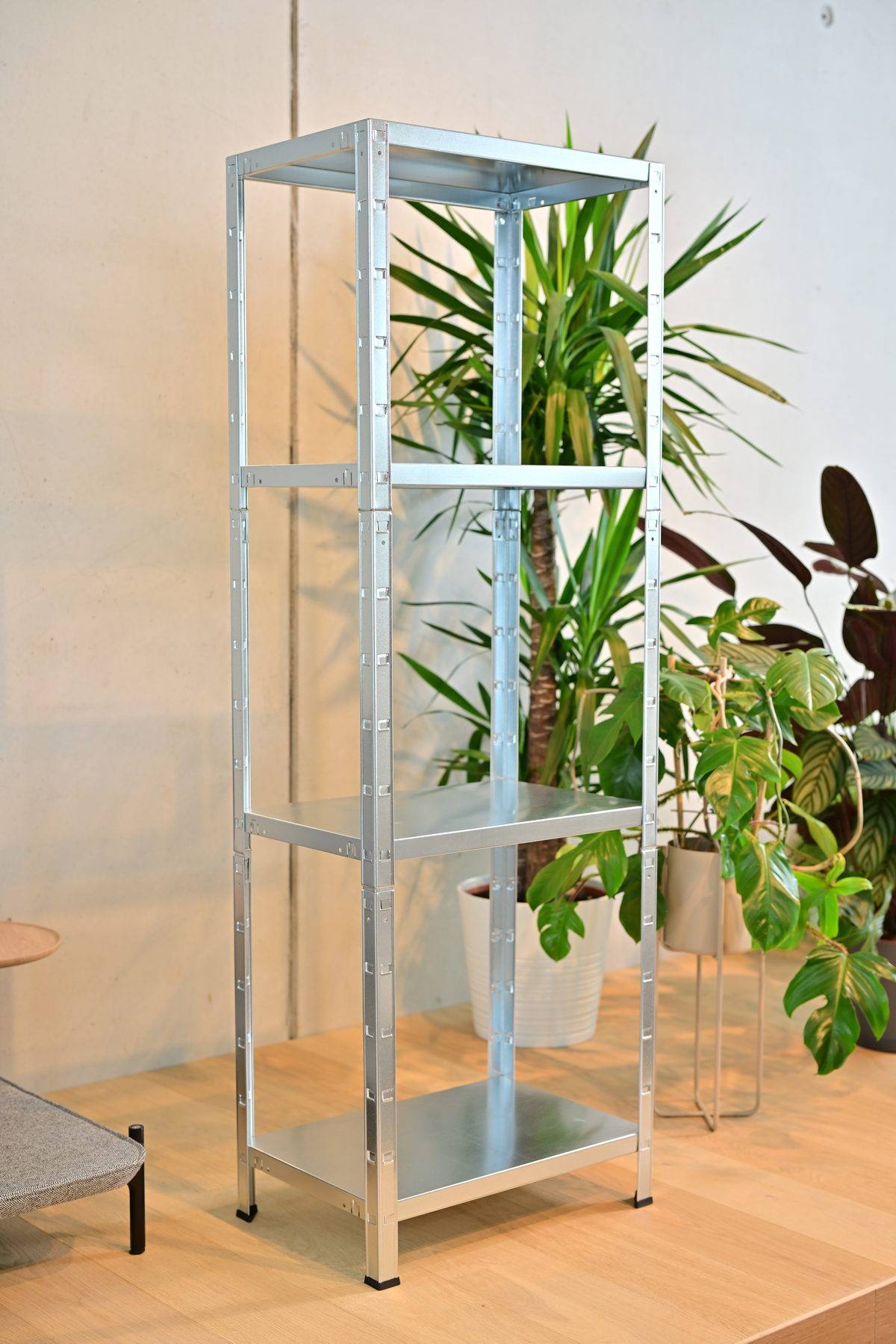 Étagère sans boulon 180x60x40 cm, 4 étagères PowerMAX, charge de 65 kg par étagère, galvanisée-4