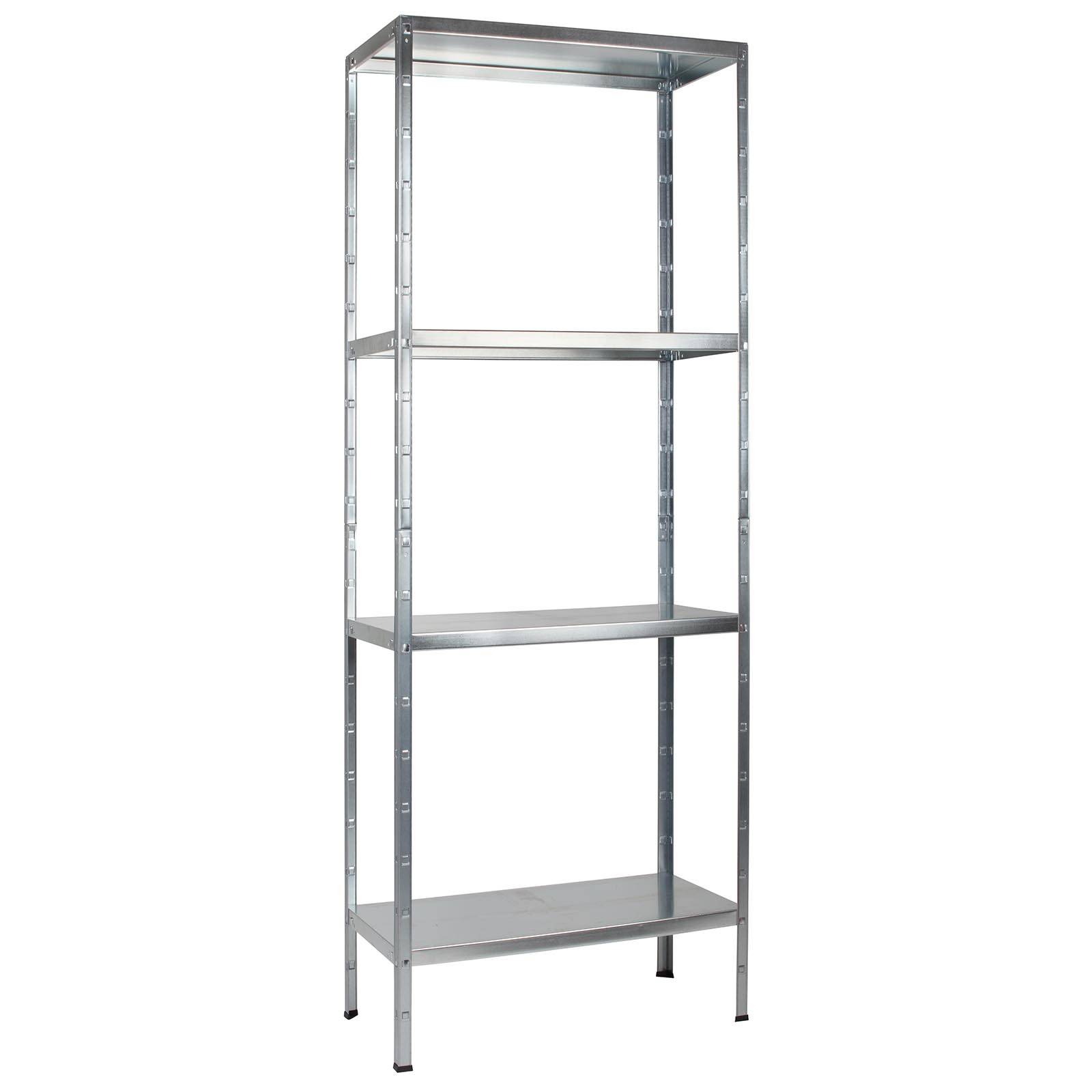 Etagère Métallique Emboîtable 4 tablettes 50 kg par niveau 180 x 75 x 35 cm Acier Galvanisé-0