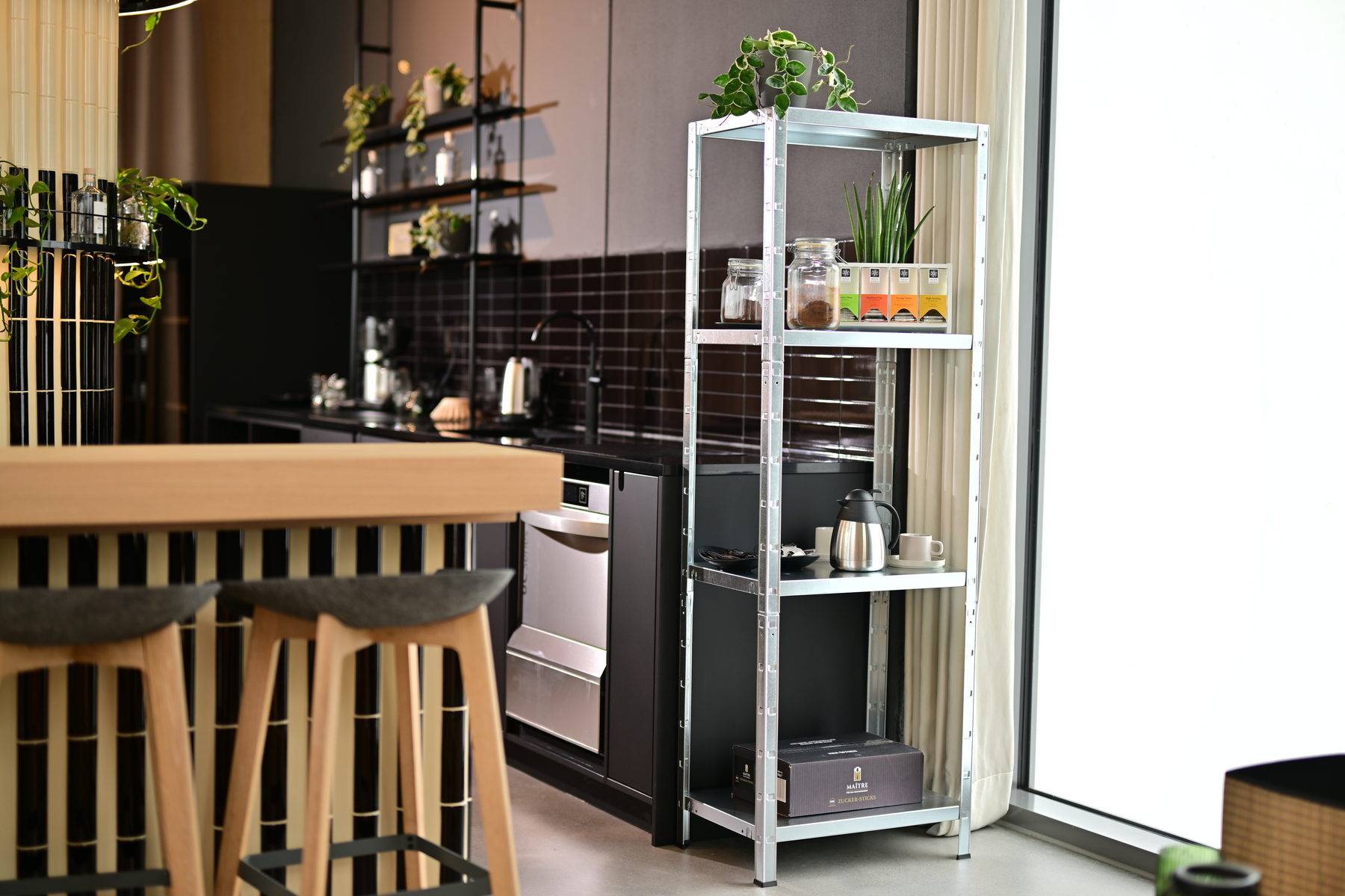 Etagère Métallique Emboîtable 4 tablettes 50 kg par niveau 180 x 75 x 35 cm Acier Galvanisé-2