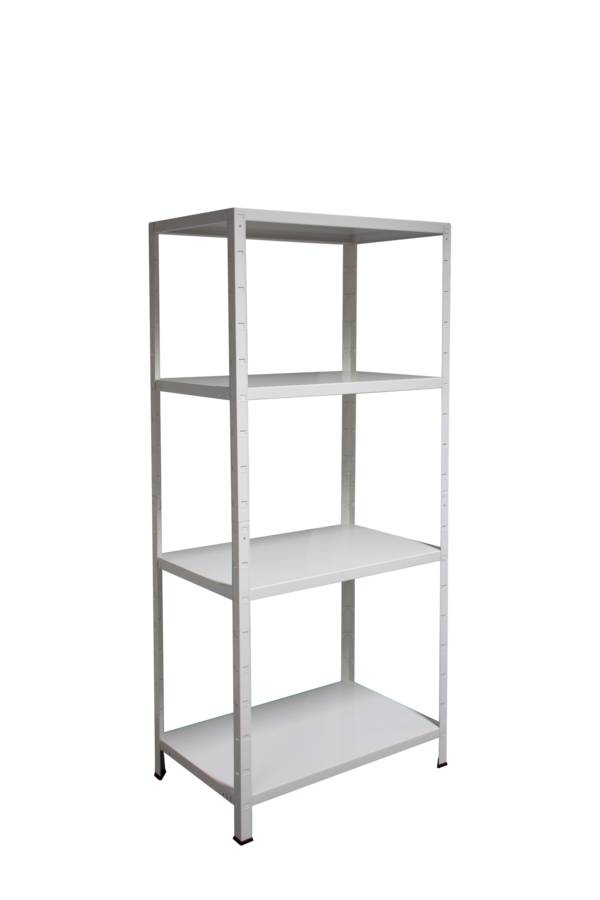 Étagère sans boulon 180x80x40 cm , 4 étagères PowerMAX,charge de 65 kg par étagère, blanc