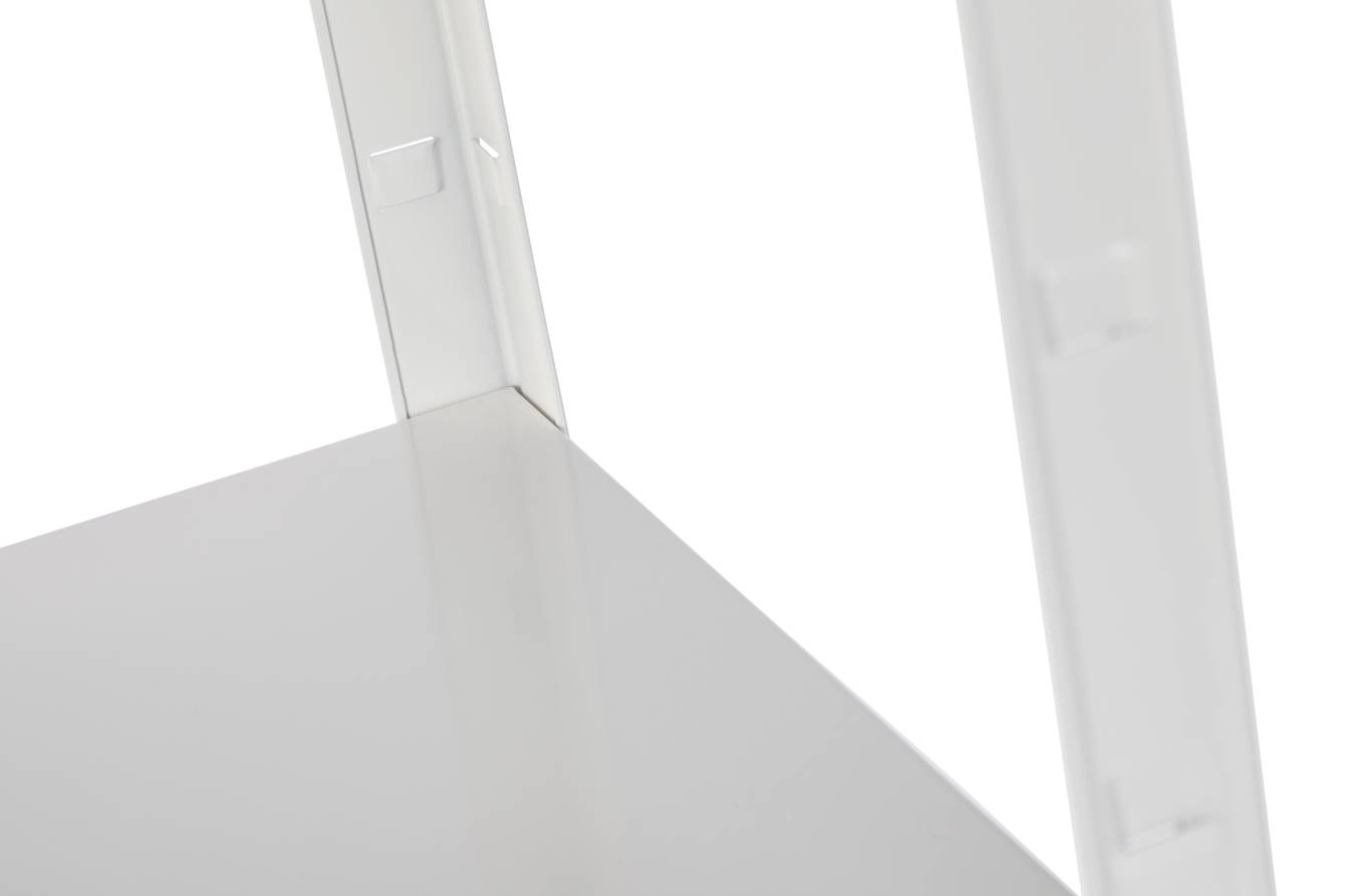 Étagère sans boulon 180x80x40 cm , 4 étagères PowerMAX,charge de 65 kg par étagère, blanc-3