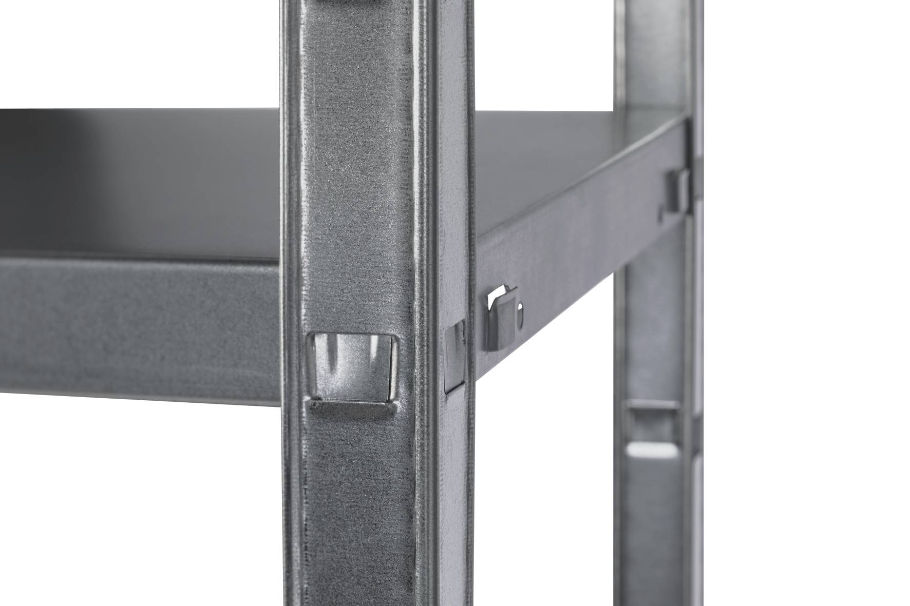 Etagère Métallique Emboîtable 4 tablettes 65 kg par niveau 190 x 100 x 40 cm Acier Epoxy Gris-3