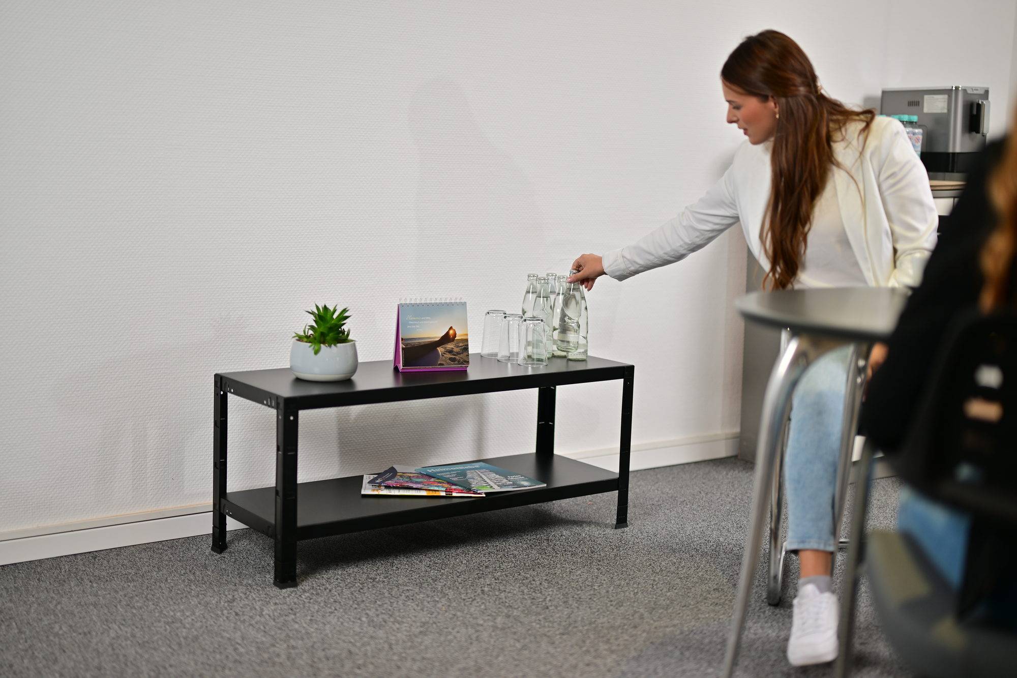 Etagère Métallique Emboîtable 2 tablettes 65 kg par niveau 43 x 120 x 40 cm Acier Epoxy Noir-2