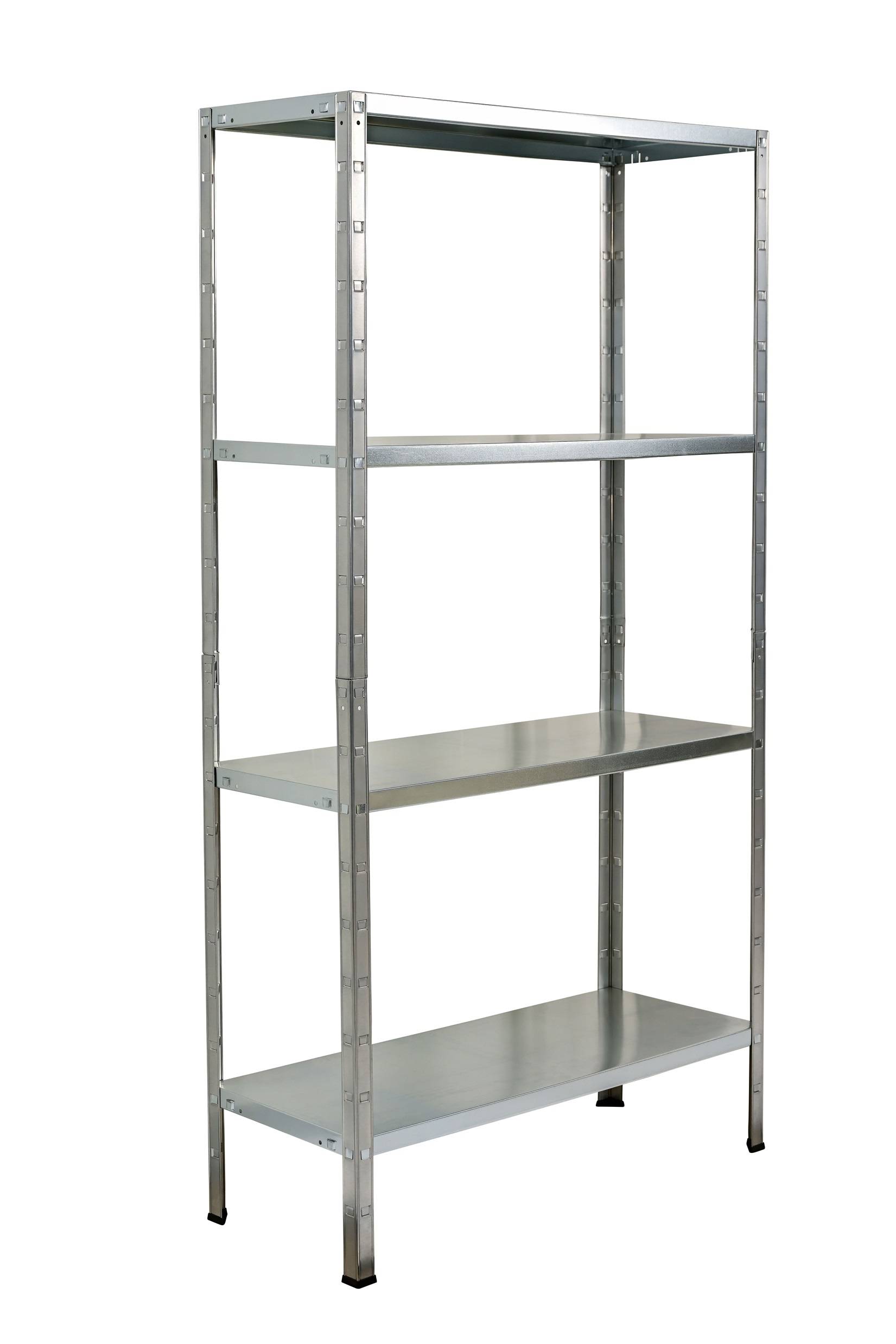 Étagère sans boulon 180x80x40 cm, 4 étagères PowerMAX, capacité de charge de 65 kg par étagère, galvanisée-0