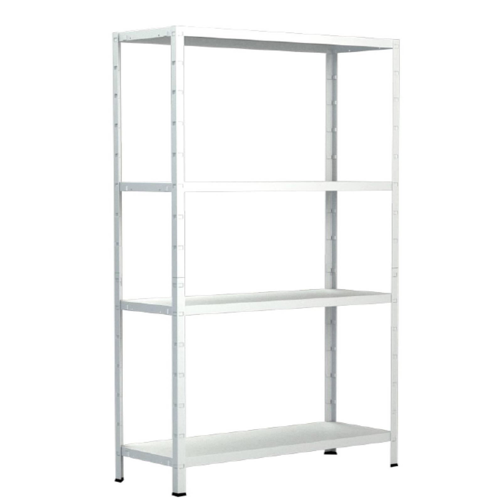 Etagère Métallique Emboîtable 4 tablettes 50 kg par niveau 180 x 75 x 35 cm blanc Rangement-0