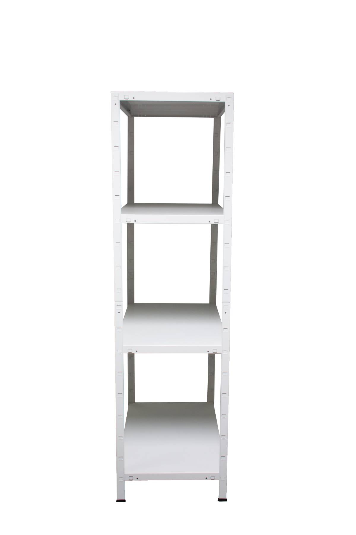 Etagère Métallique Emboîtable 4 tablettes 50 kg par niveau 180 x 75 x 35 cm blanc Rangement-4