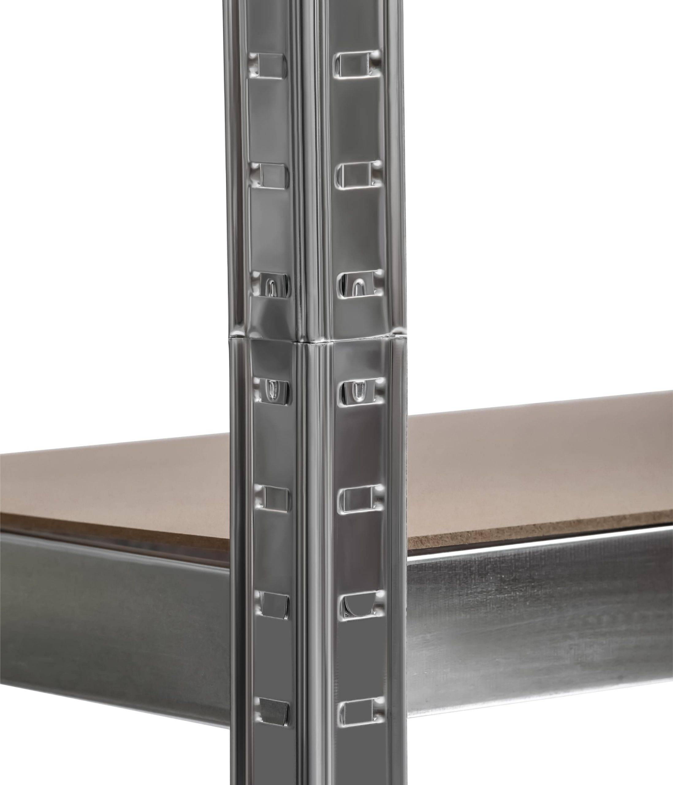 Rayonnage lourd avec 5 tablettes en MDF, 180x100x60 cm , capacité de charge 150 kg par tablette, galvanisé-2