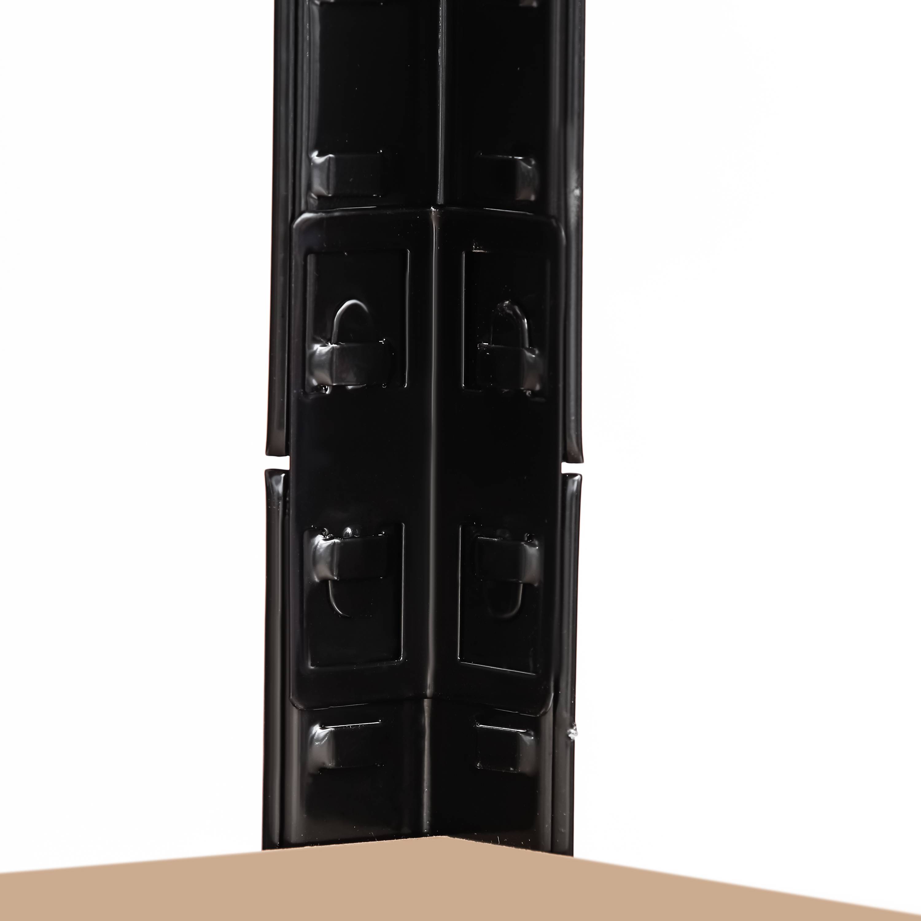 Rayonnage lourd 4 tablettes en MDF, 180x90x35 cm, capacité de charge 120 kg par tablette, noir-2