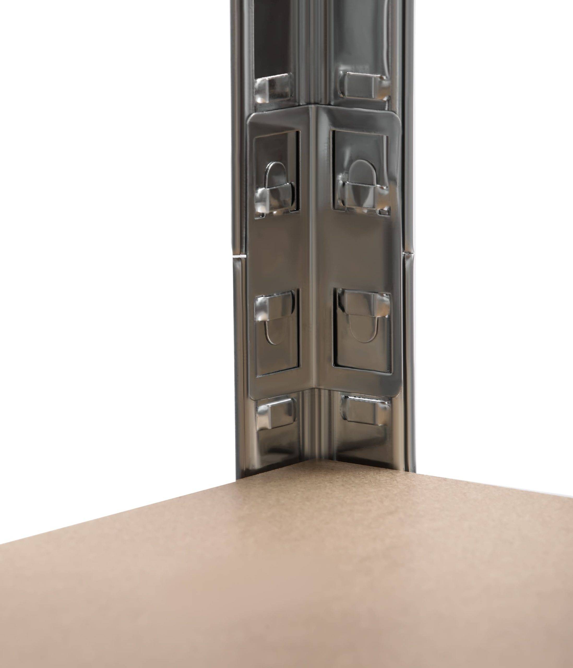 Rayonnage lourd avec 5 tablettes en MDF, 180x100x60 cm , capacité de charge 150 kg par tablette, galvanisé-3