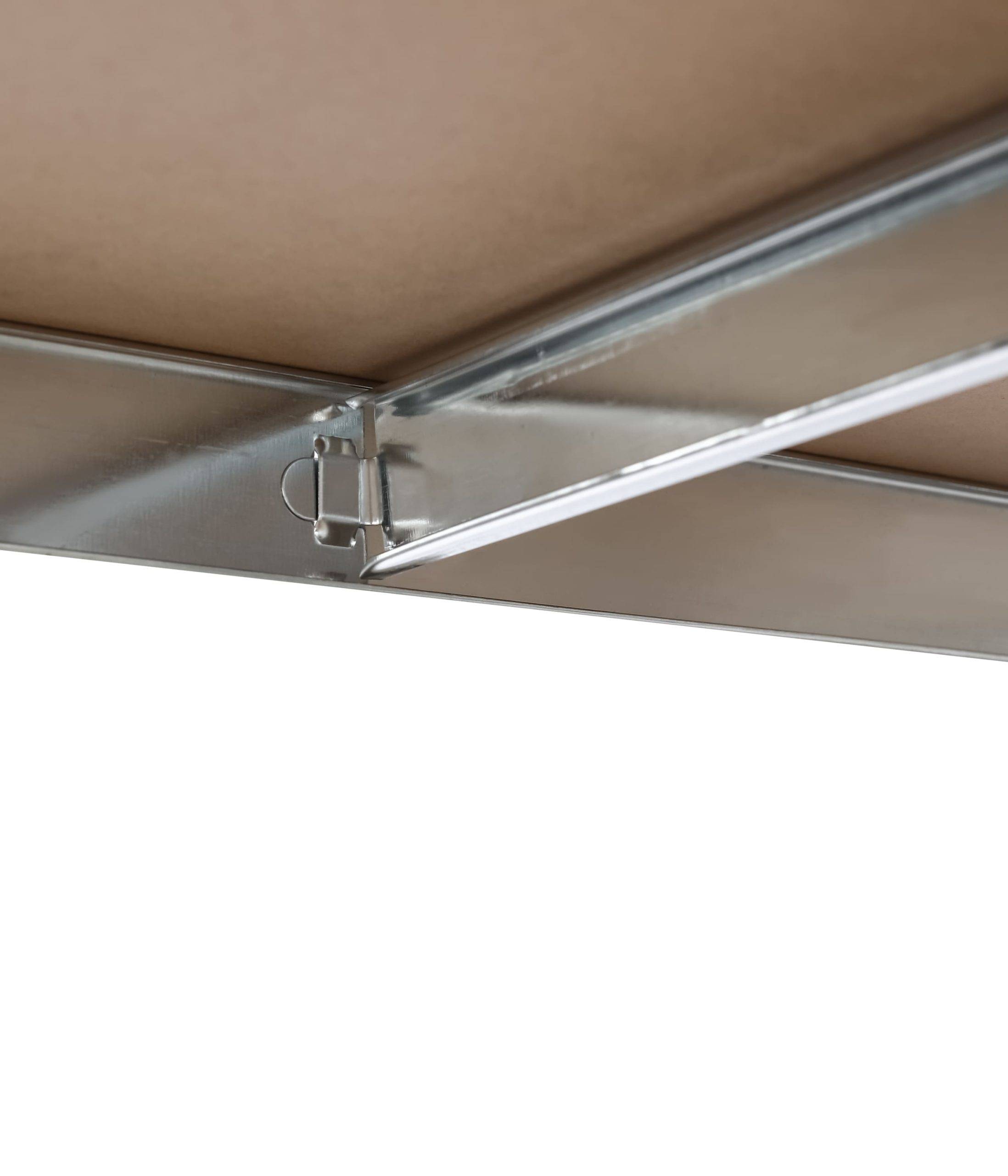 Rayonnage lourd avec 5 tablettes en MDF, 180x100x60 cm , capacité de charge 150 kg par tablette, galvanisé-4