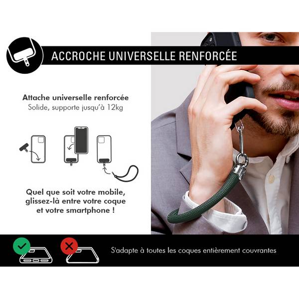 Bandoulière pour Smartphone Universel avec Système de Fixation