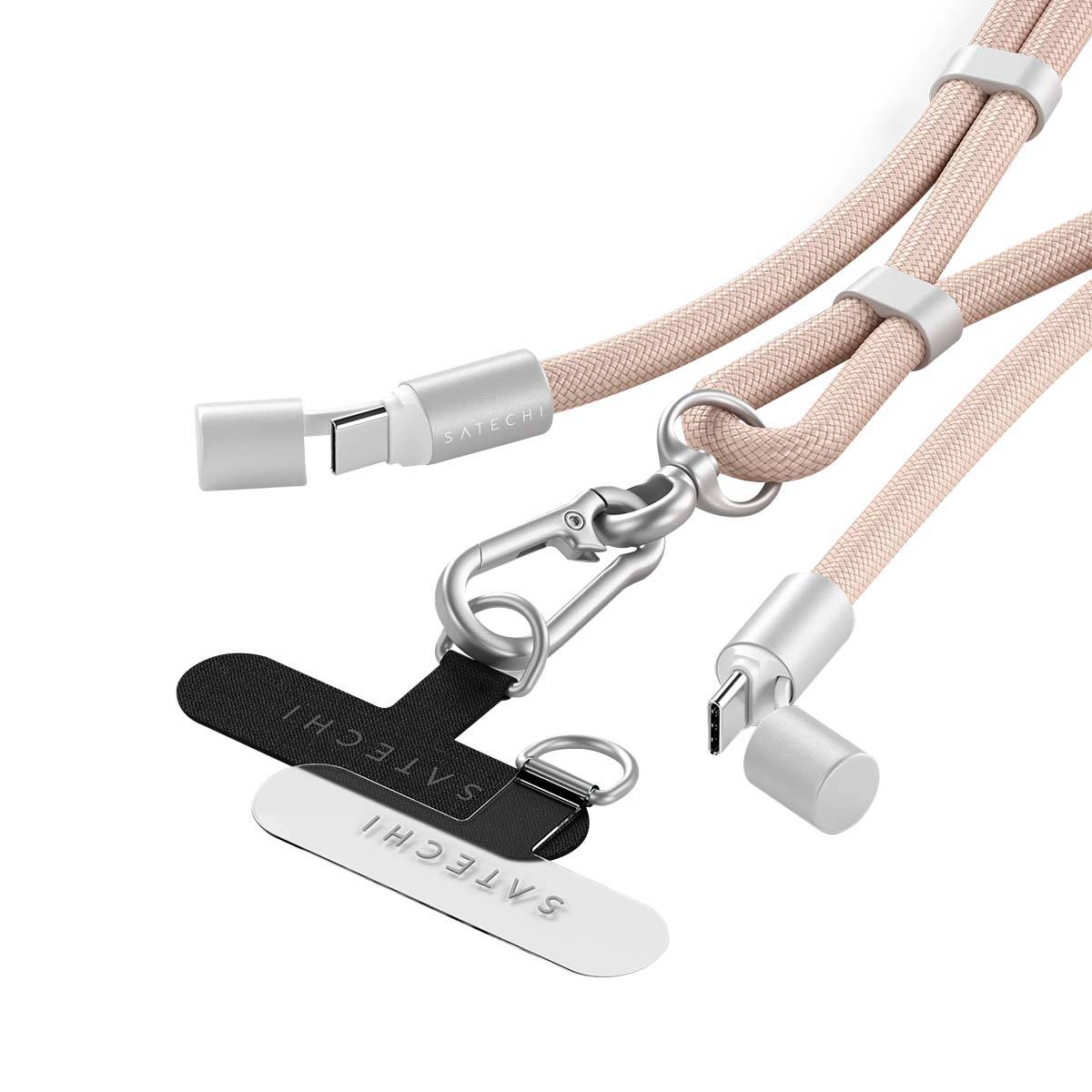 Cordon Tour du Cou avec Cable USB-C Série Lanyard OntheGo Charge Rapide-0