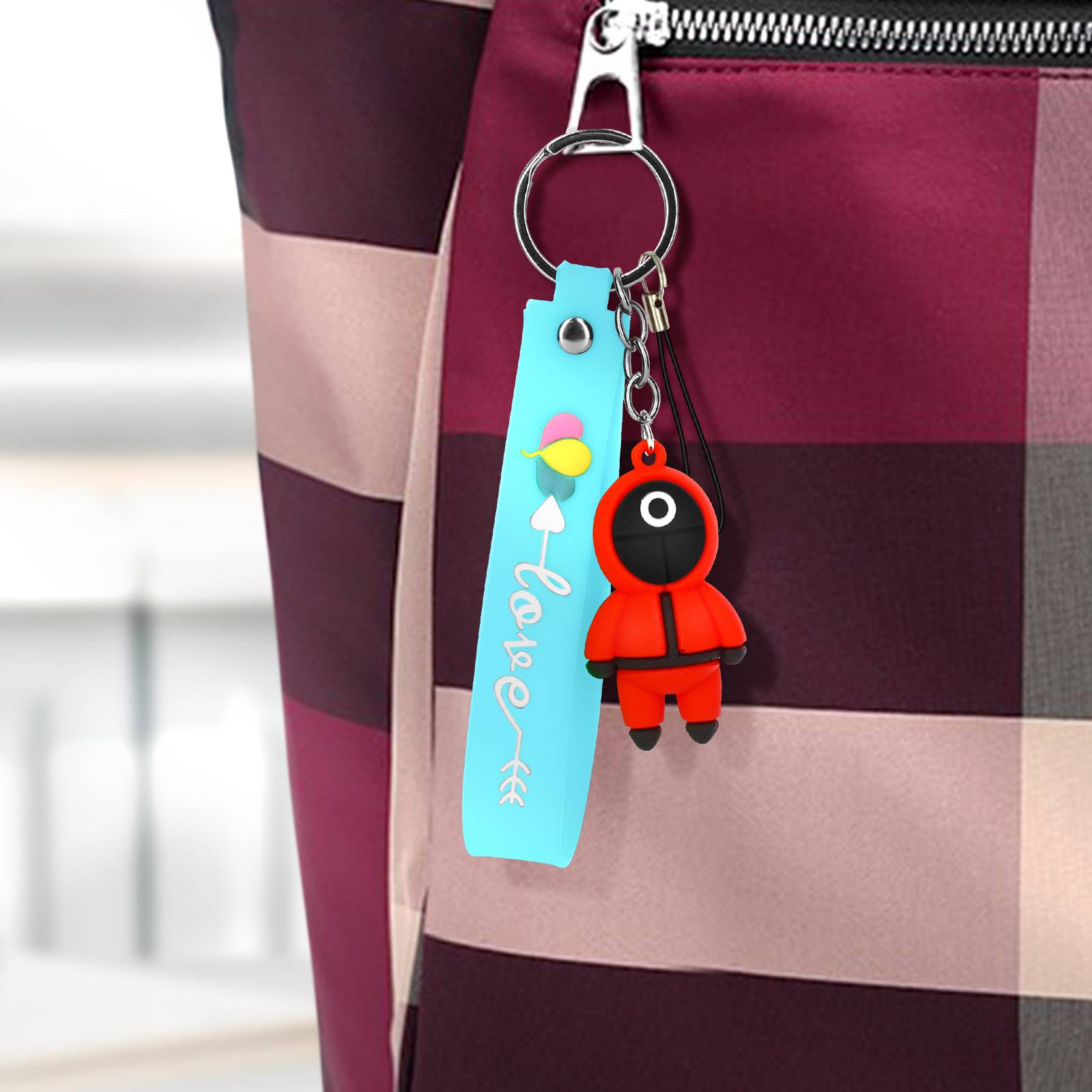 Porte-clé Dragonne Figurine Série Coréenne Squid Game Bracelet SoupleClair-2