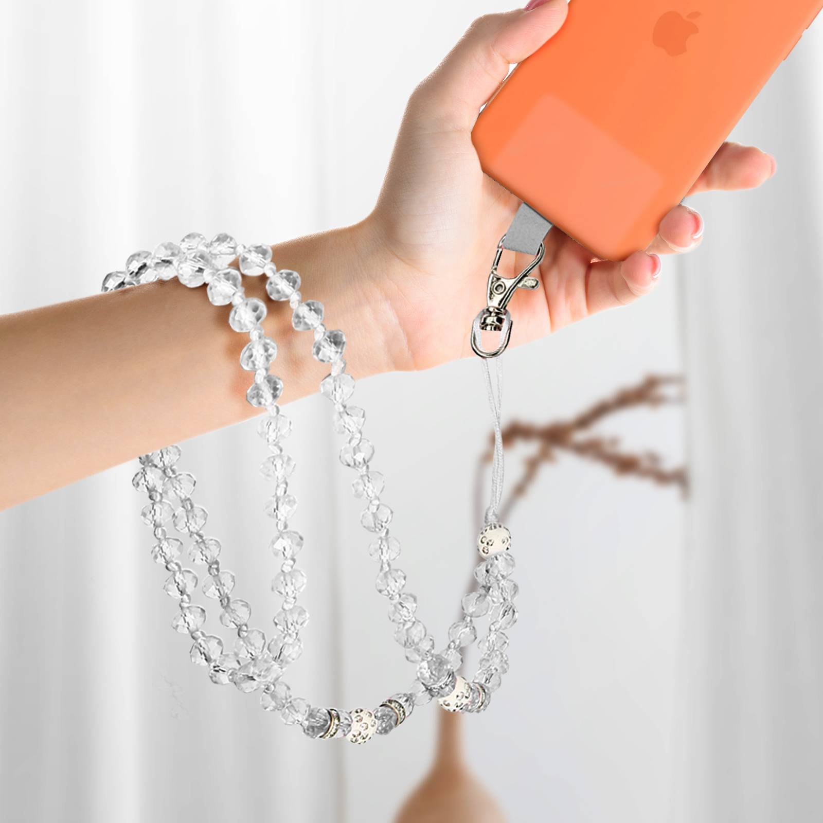 Cordon Smartphone Universel Coque et Étui Pendentif avec perles 74cm-2