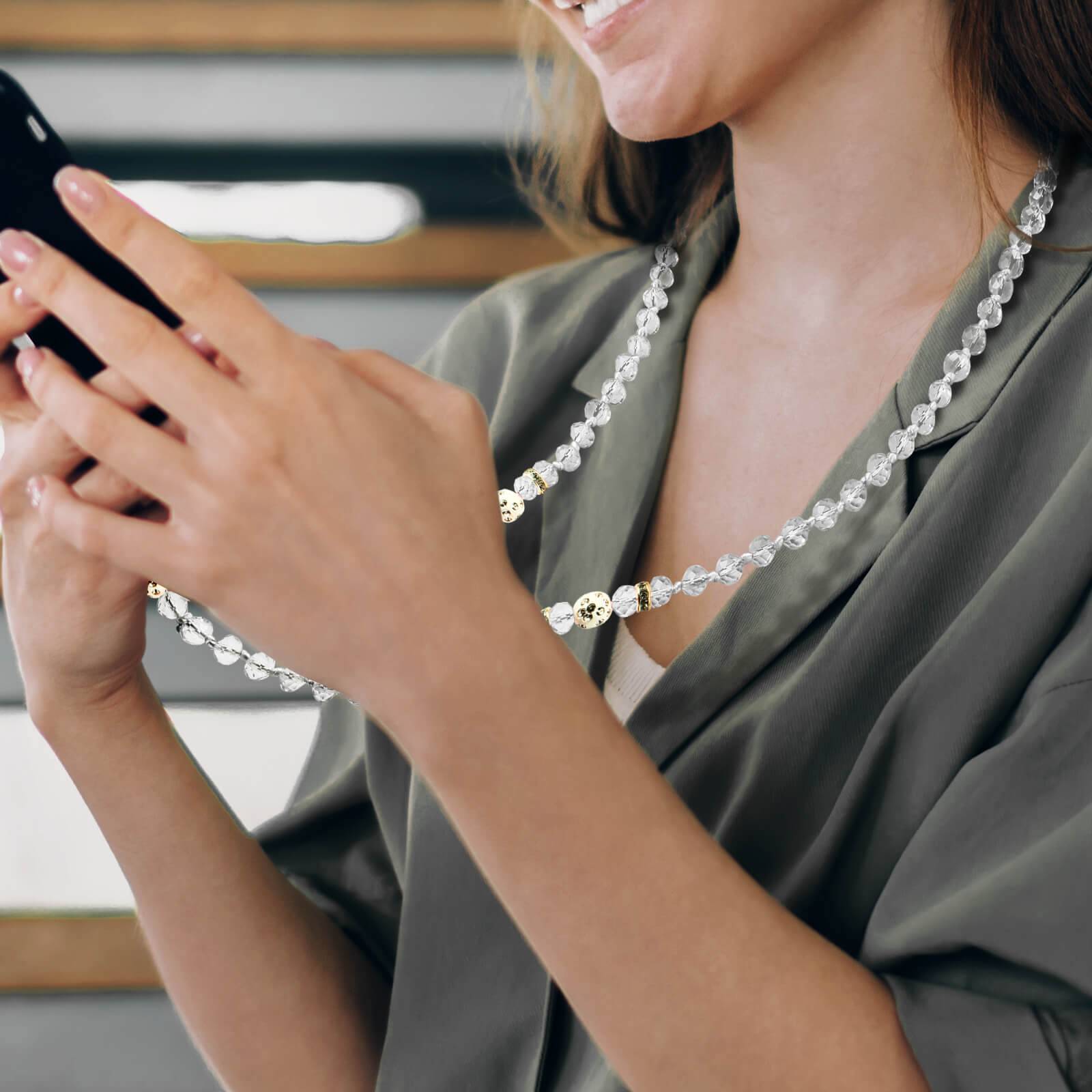 Cordon Smartphone Universel Coque et Étui Pendentif avec perles 74cm-3