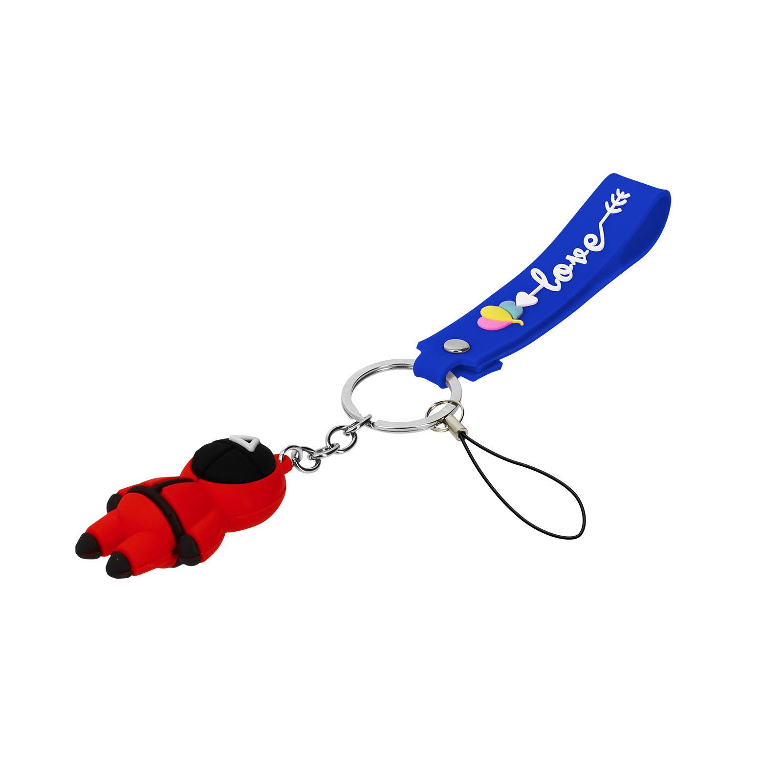 Porte-clé Dragonne Figurine Série Coréenne Squid Game Bracelet Silicone-0