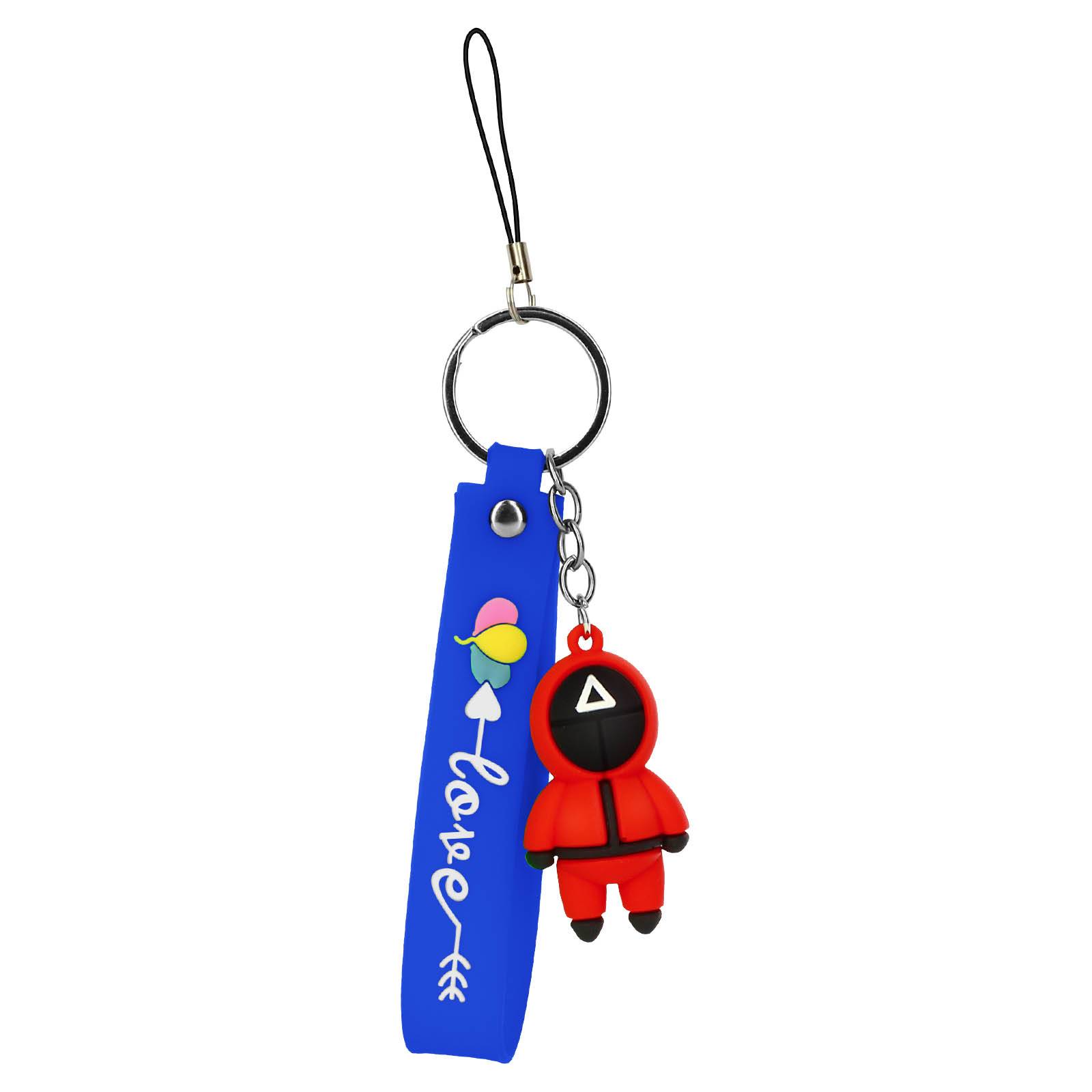 Porte-clé Dragonne Figurine Série Coréenne Squid Game Bracelet Silicone-1
