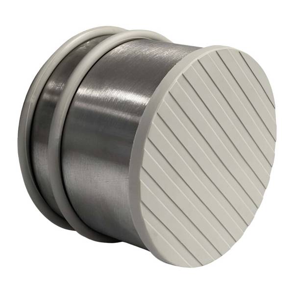 Butée de Porte Autoportante en Acier Inoxydable avec Protection en Caoutchouc