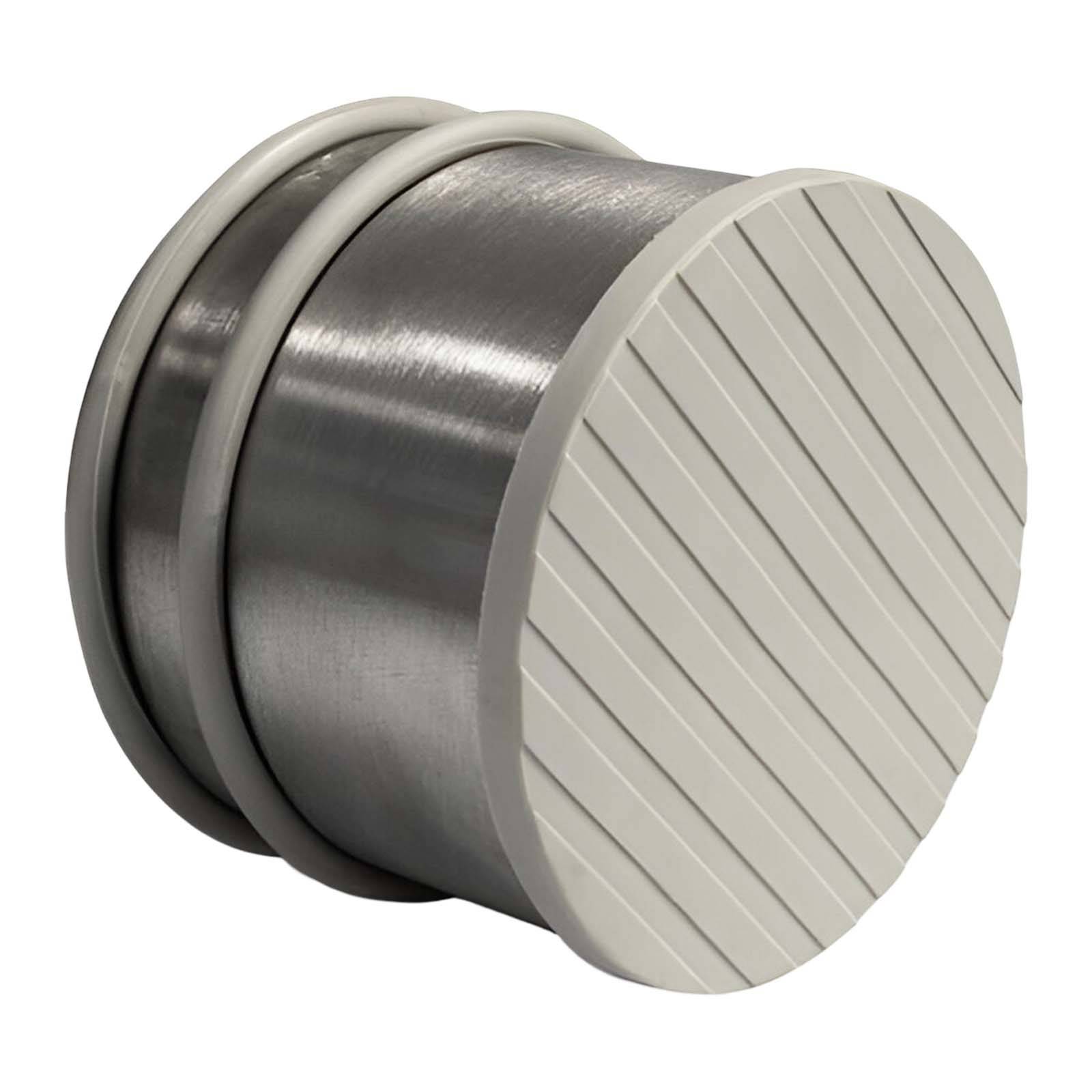 Butée de Porte Autoportante en Acier Inoxydable avec Protection en Caoutchouc-0