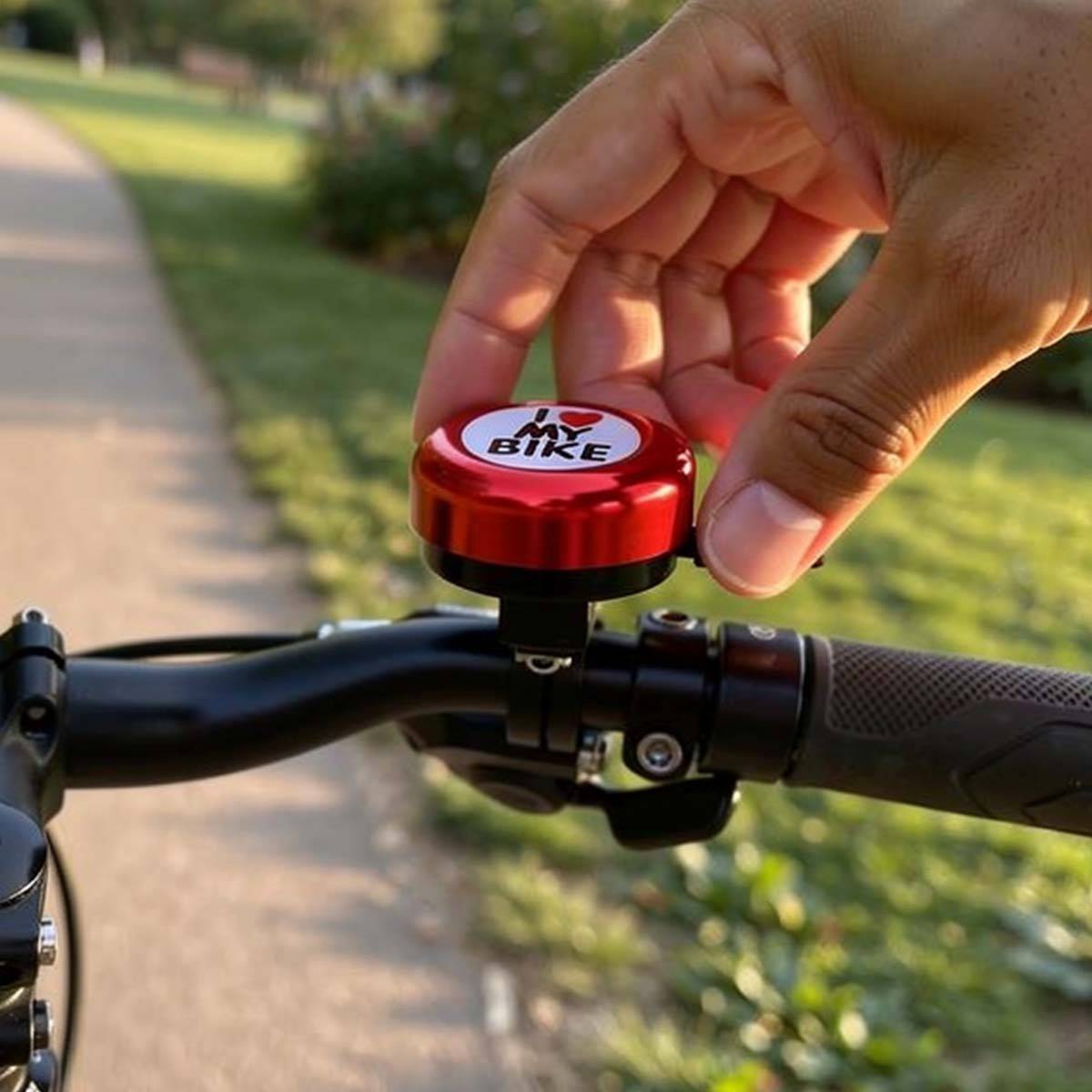 Sonnette Vélo en Alliage Acier Moyenne pour Guidon Standard-2