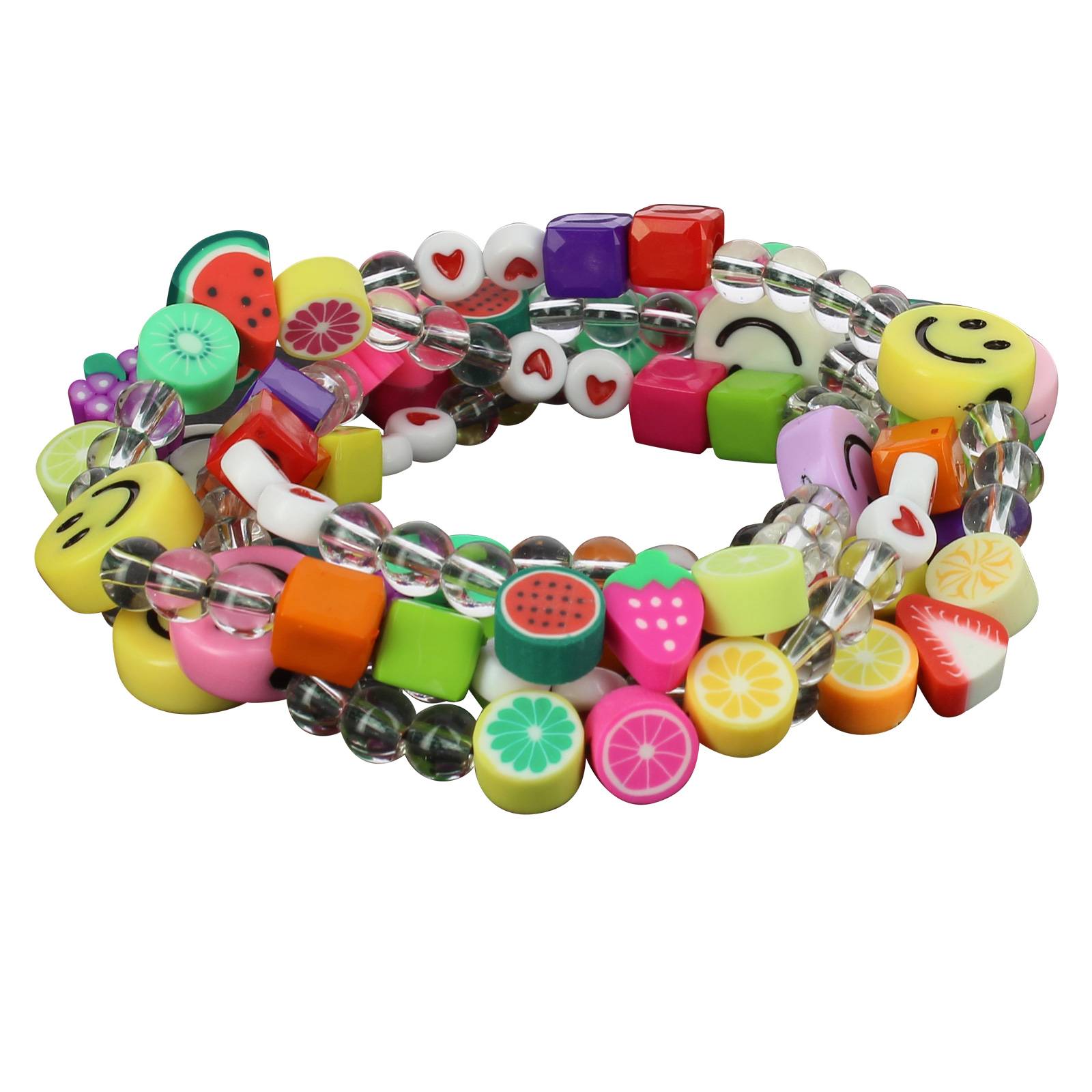 Bijou de Téléphone Collier Smiley et Fruits 110cm Collection Smile-1