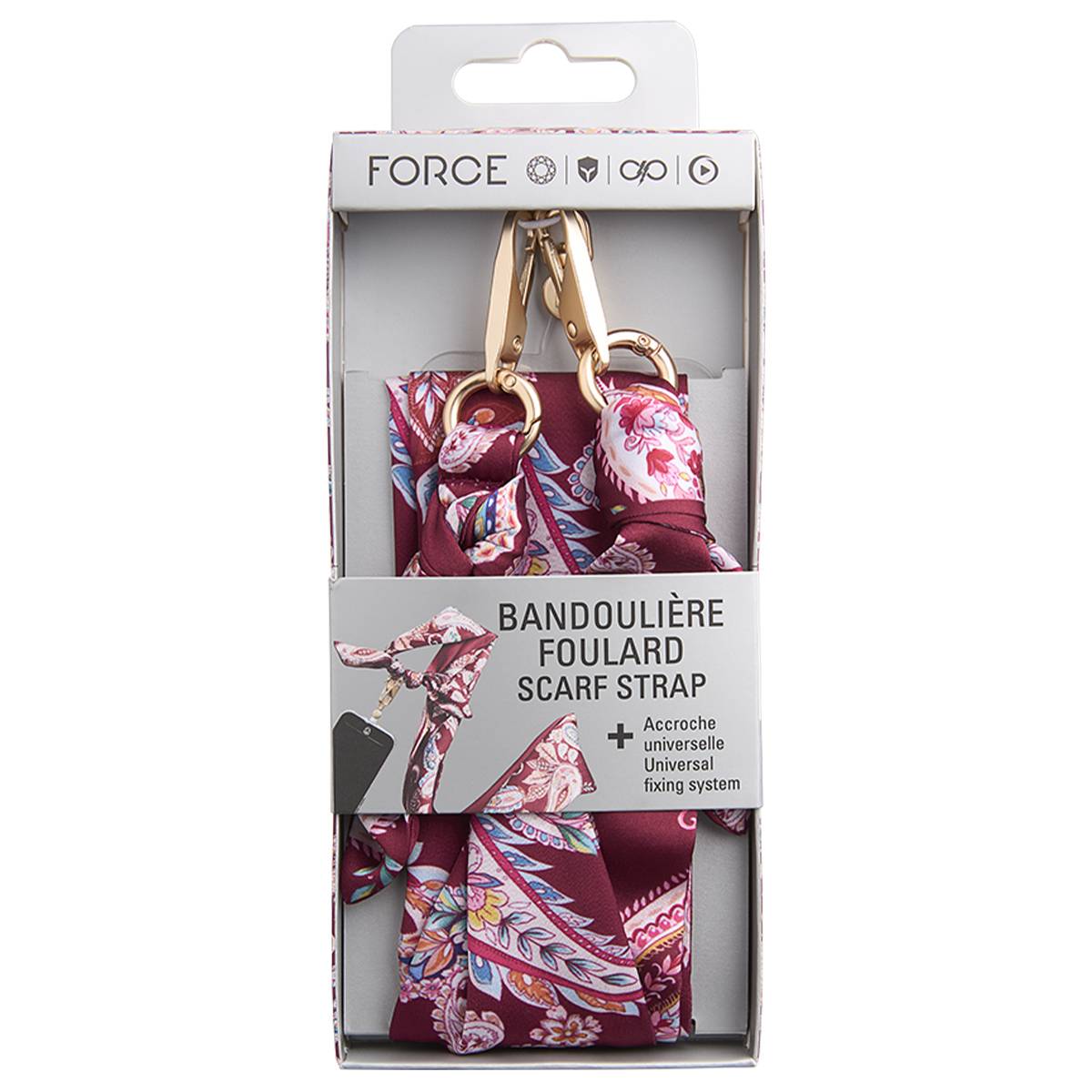 Bandoulière Foulard Amovible pour Smartphone Universel Motif Bandana-4