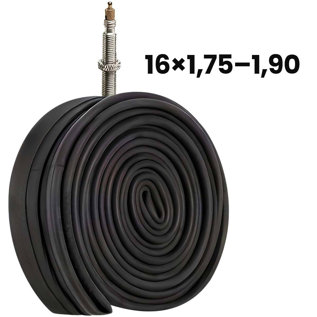 Chambre à Air 16x1.75 à 1.90 pour Vélo en Caoutchouc avec Valve 44mm-0