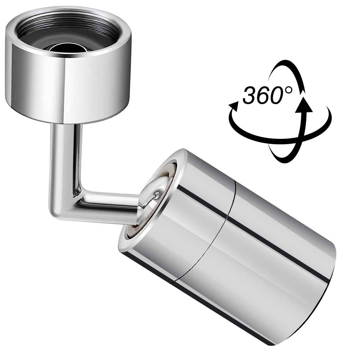 Aérateur de Robinet Rotatif Double Axe 720 degrés Double Jet Anti-éclaboussures-3