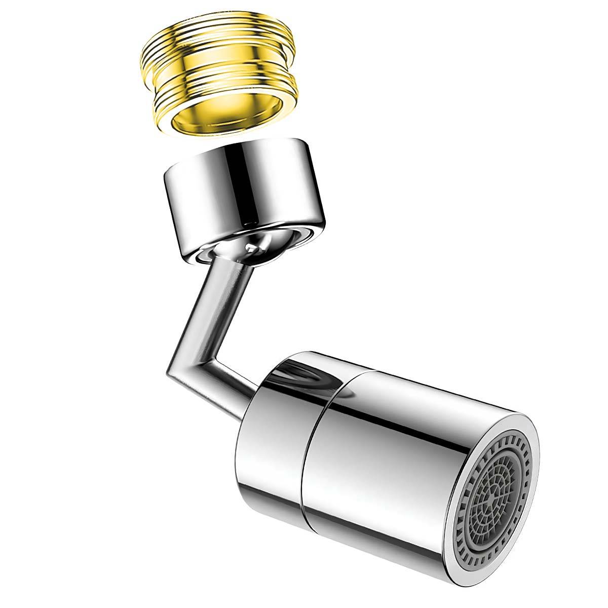 Aérateur de Robinet Rotatif Double Axe 720 degrés Double Jet Anti-éclaboussures-4