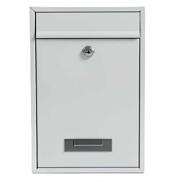 Boîte aux Lettres Murale Compacte en Métal avec Serrure à Clé 32x22x8.5cm