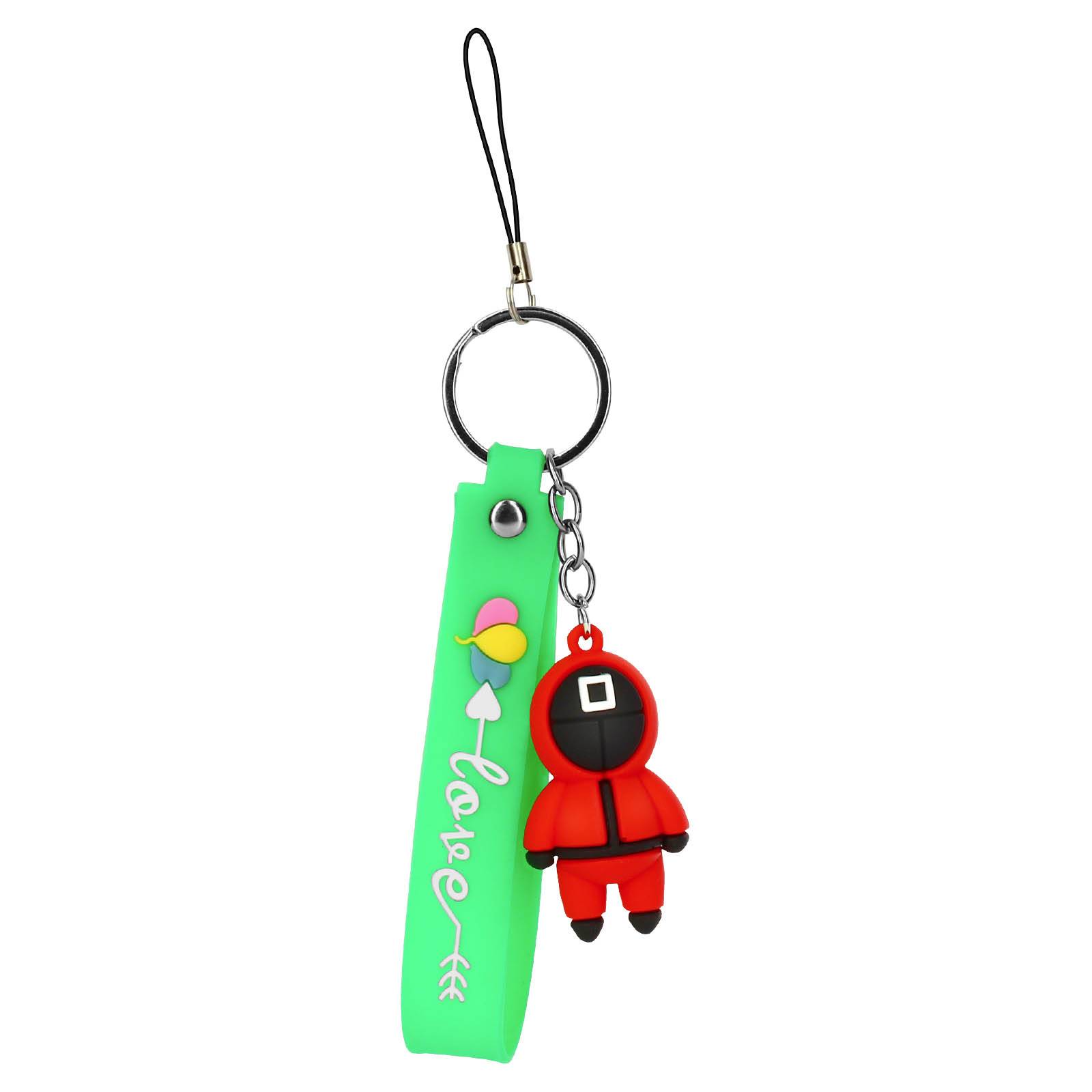 Porte-clé Dragonne Figurine Série Coréenne Squid Game Bracelet Silicone-1