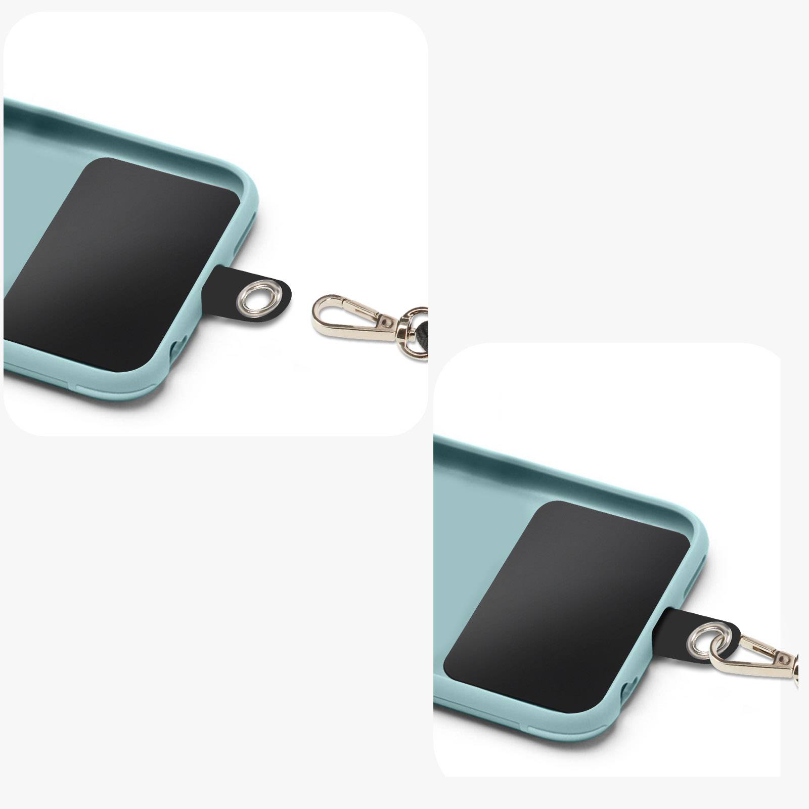 Lanière Tour de Cou pour Téléphone Réglable 85cm Languette d'Attache-3
